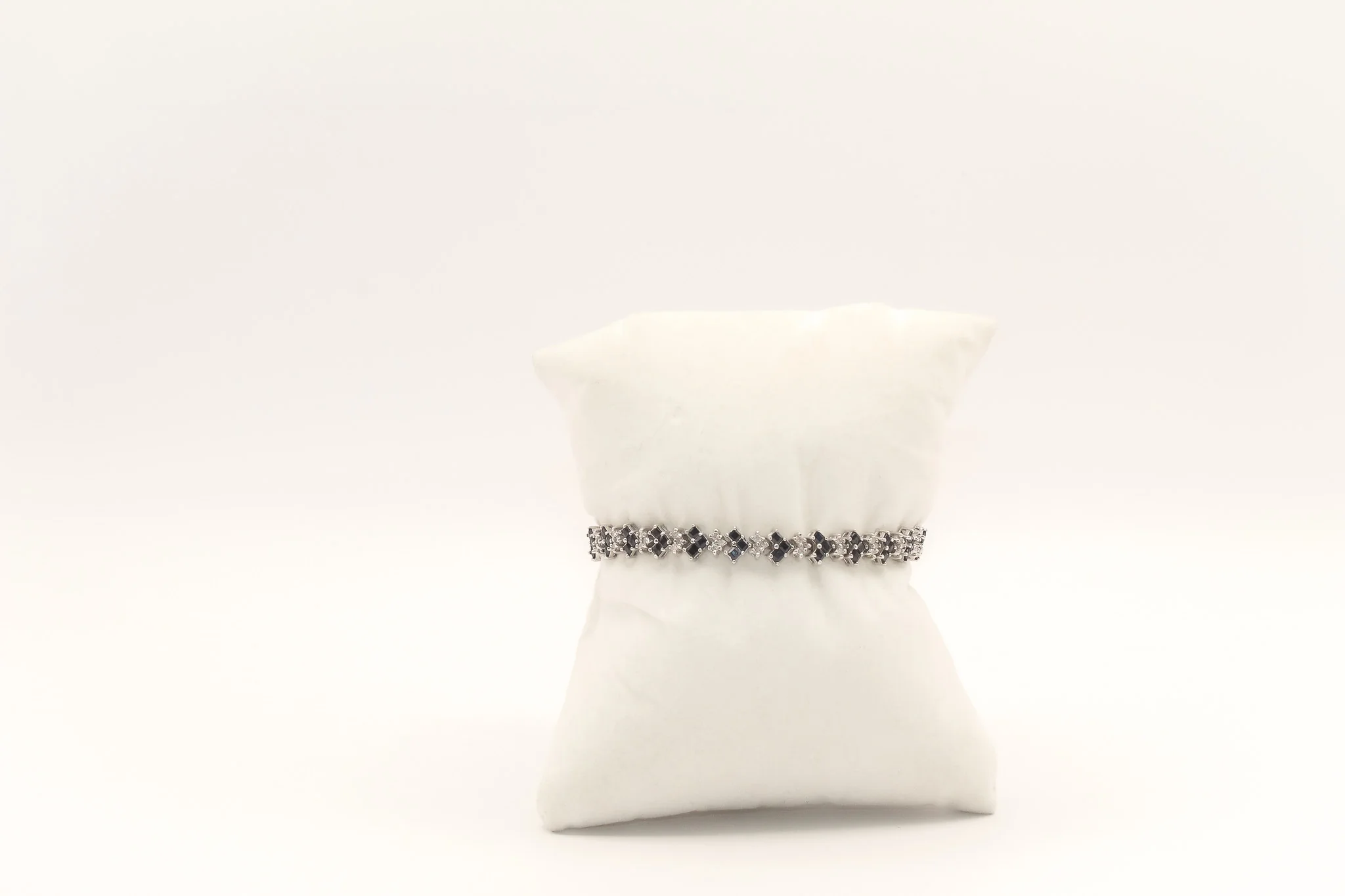 10K Sapphire Diamond Tennis Bracelet