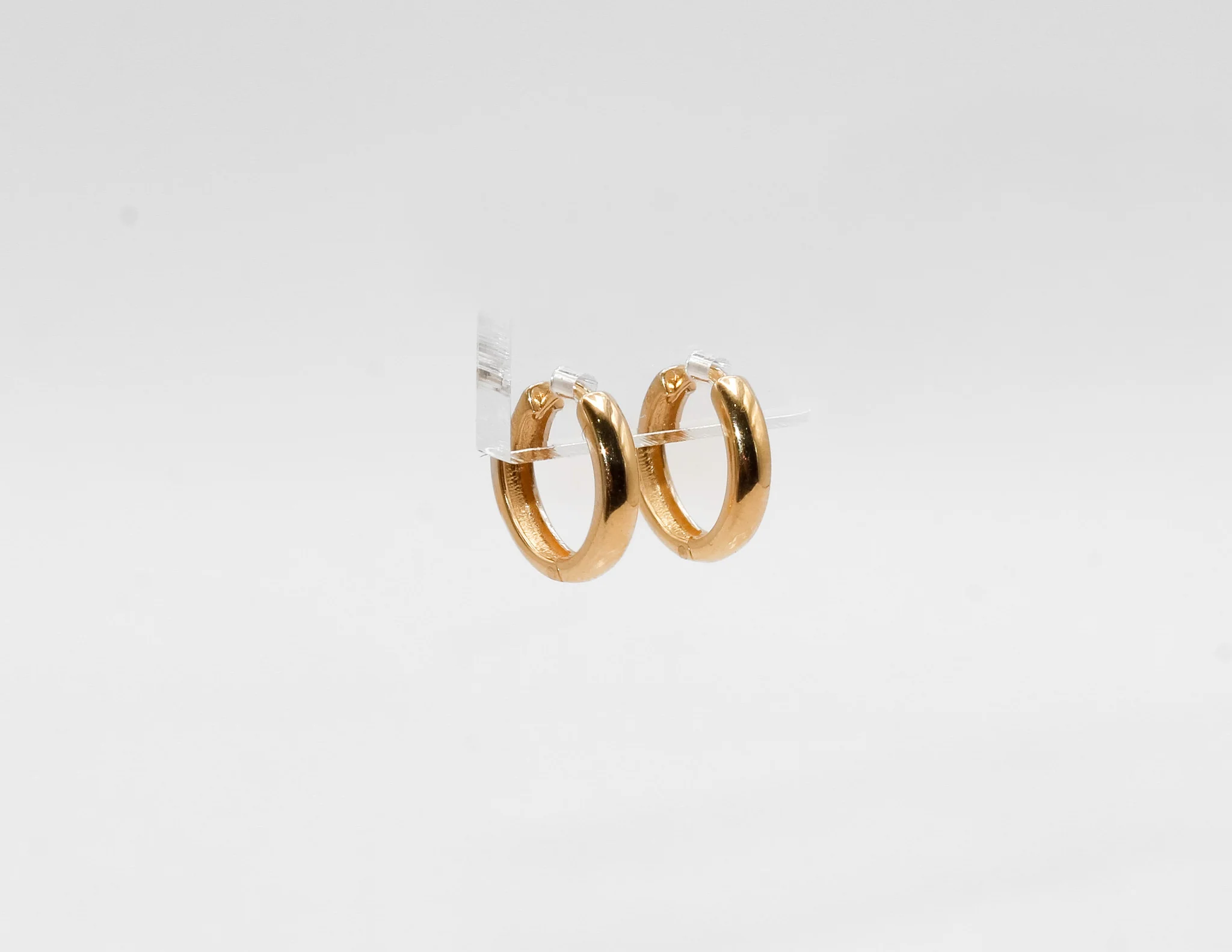 18K Gild Mini Huggies’ Earrings - Image 2