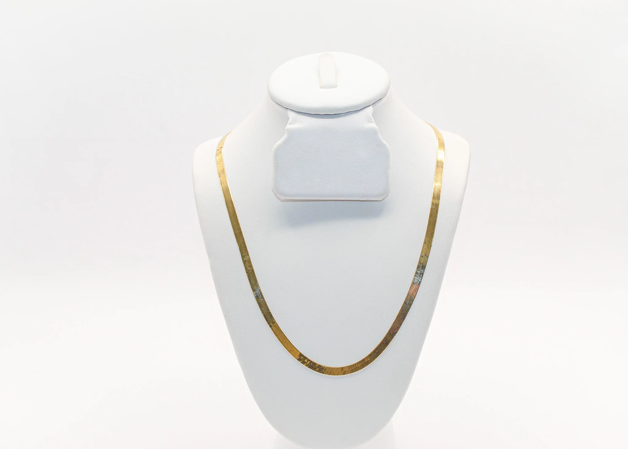 18K Gold Herringbone Chain