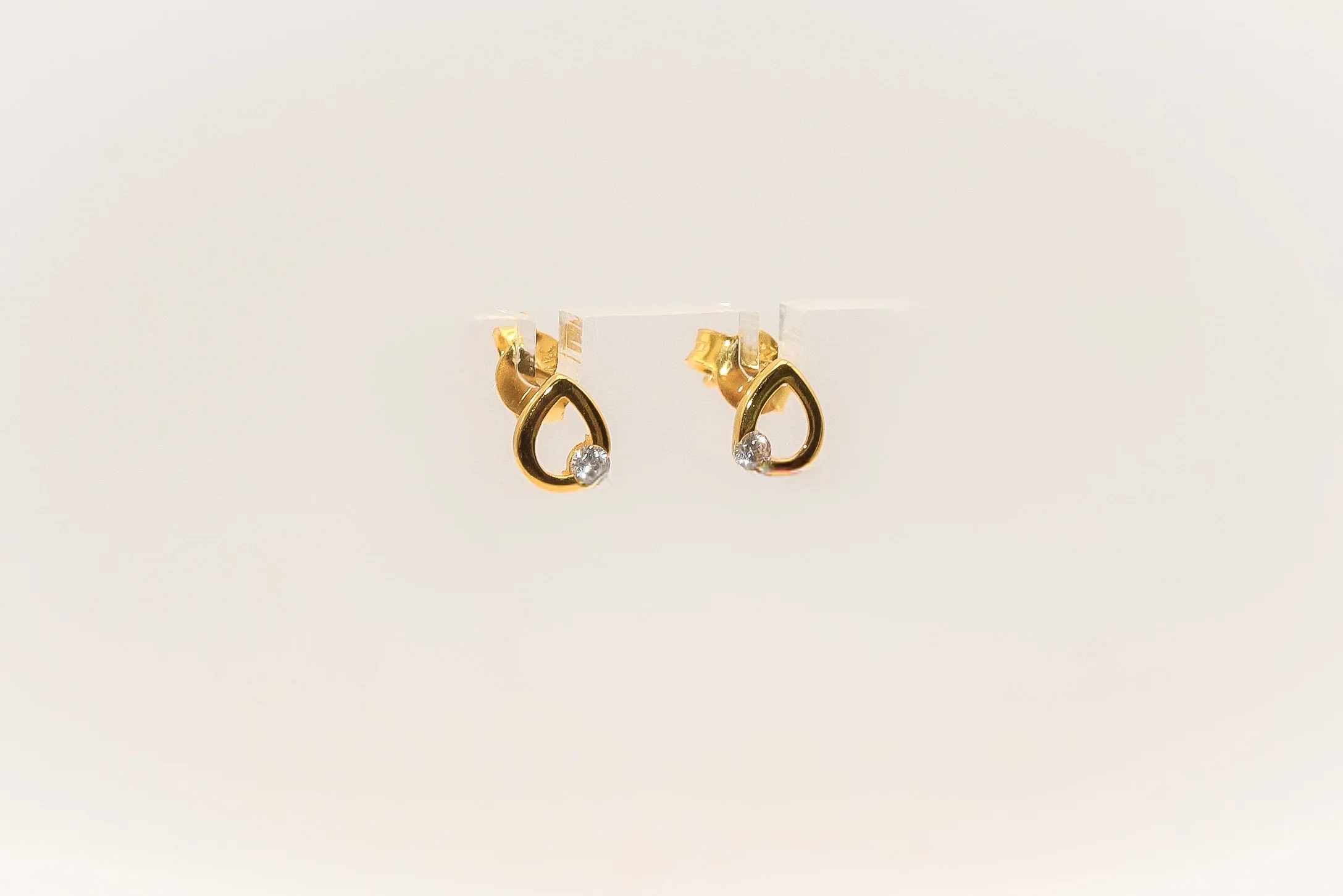 21K Gold Mini Kids Earrings - Image 2