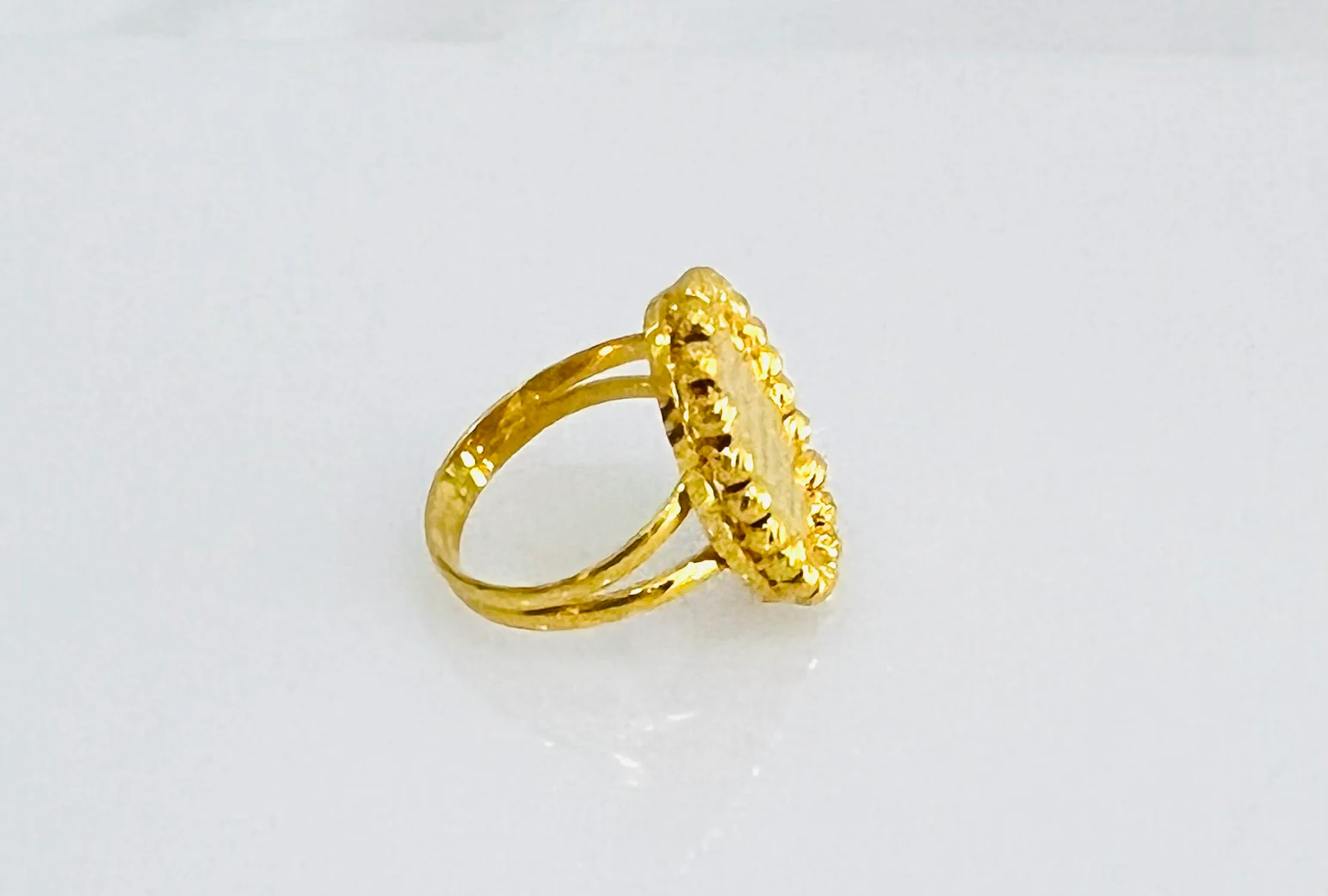 21K Gold Ayat Al Kursi Himo Ring - Image 2