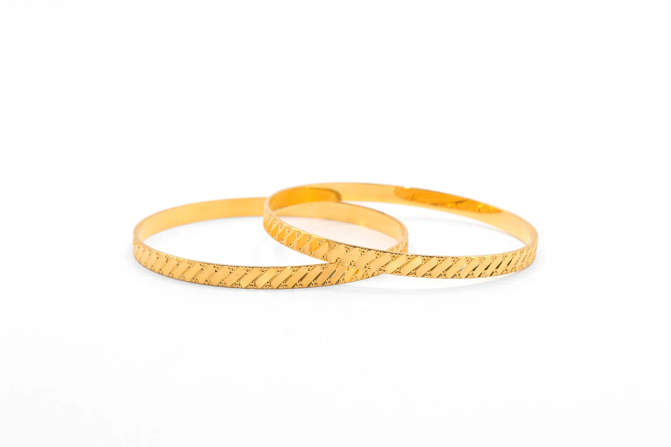 21K Gold Solid Bangles