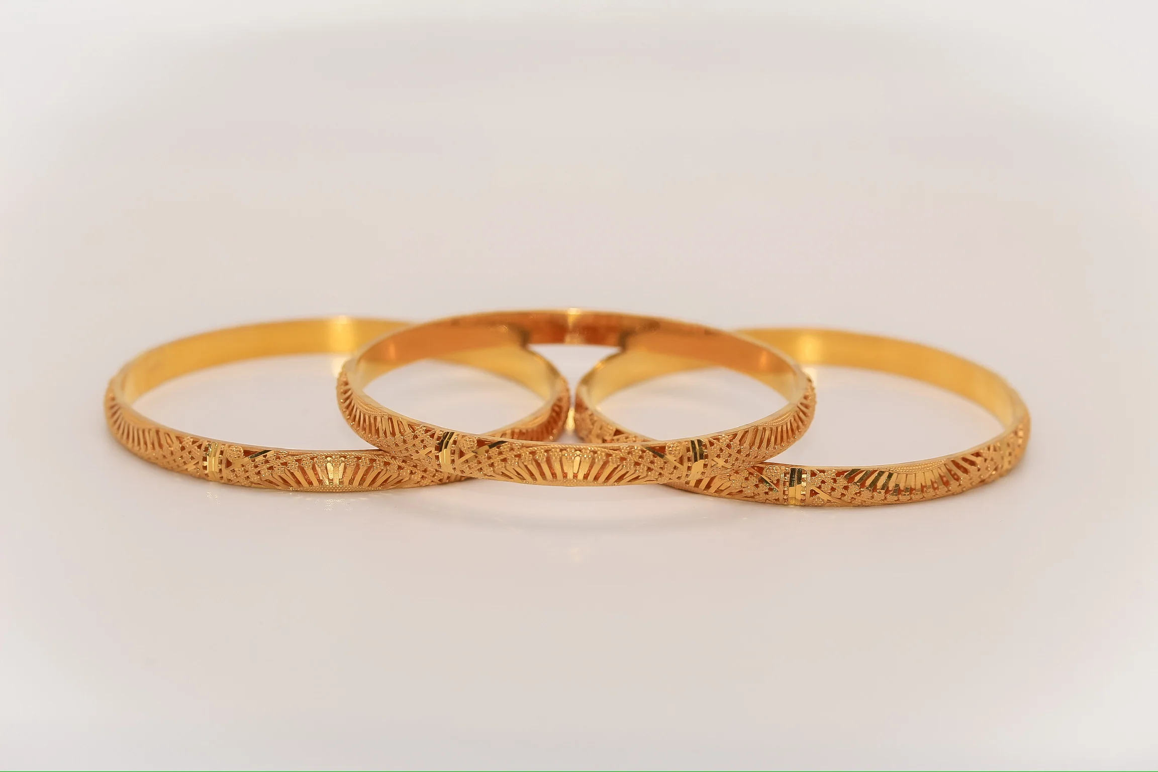 21K Gold Khaliji Bangles - Image 2