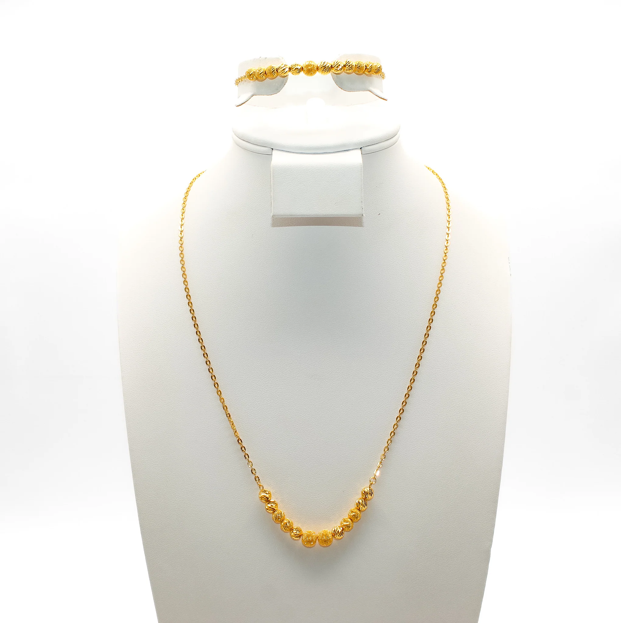 21K Gold Bead Half Set