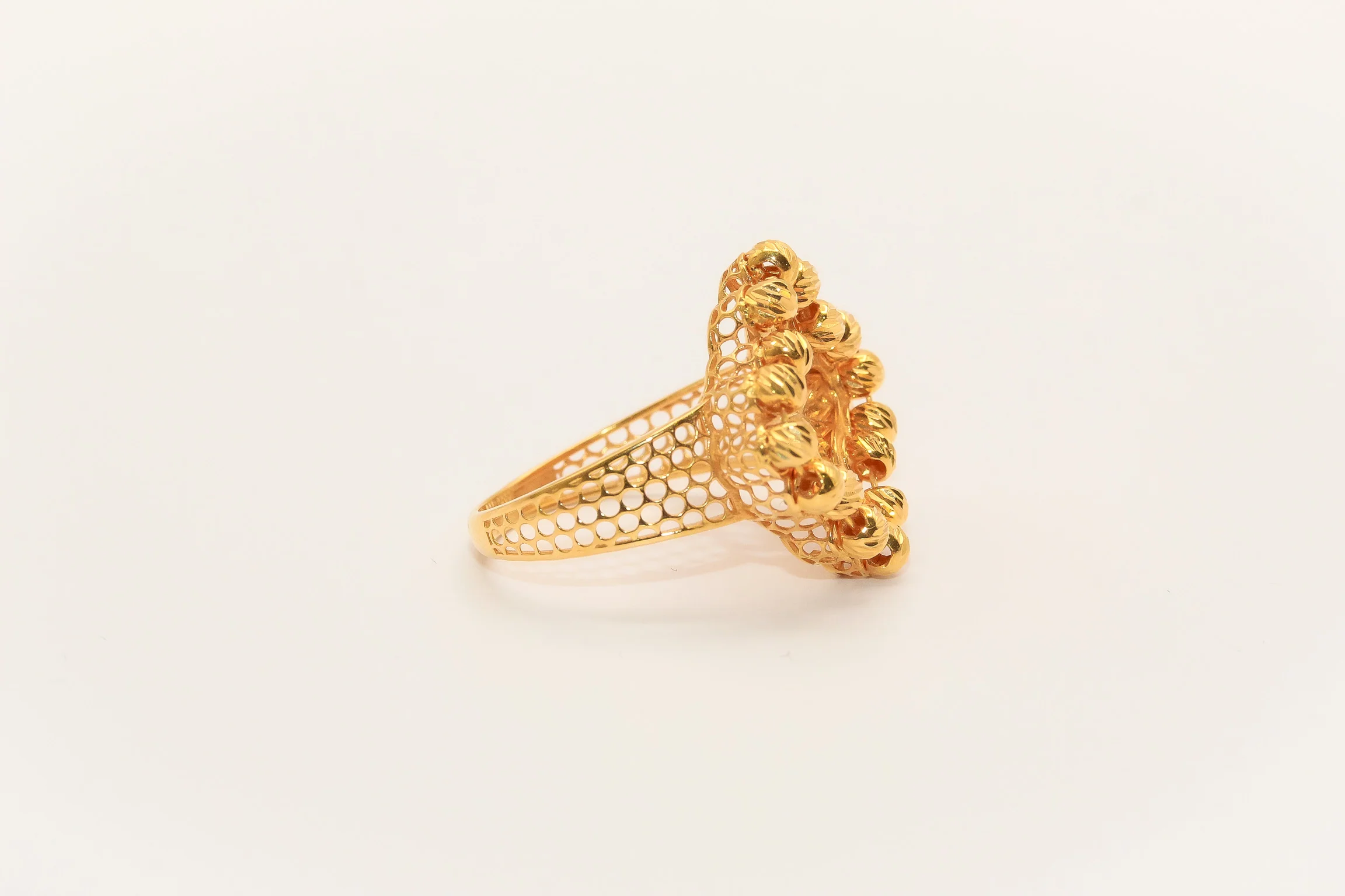 21K Gold Beaded Ring - Image 2