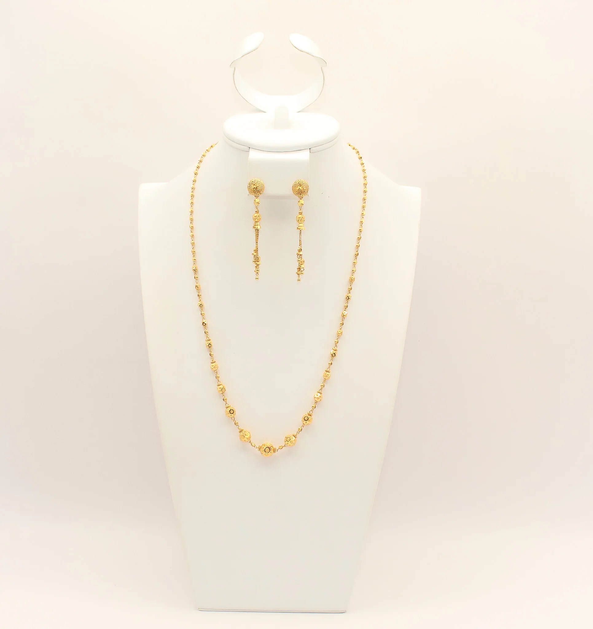 21K Gold Beaded Set
