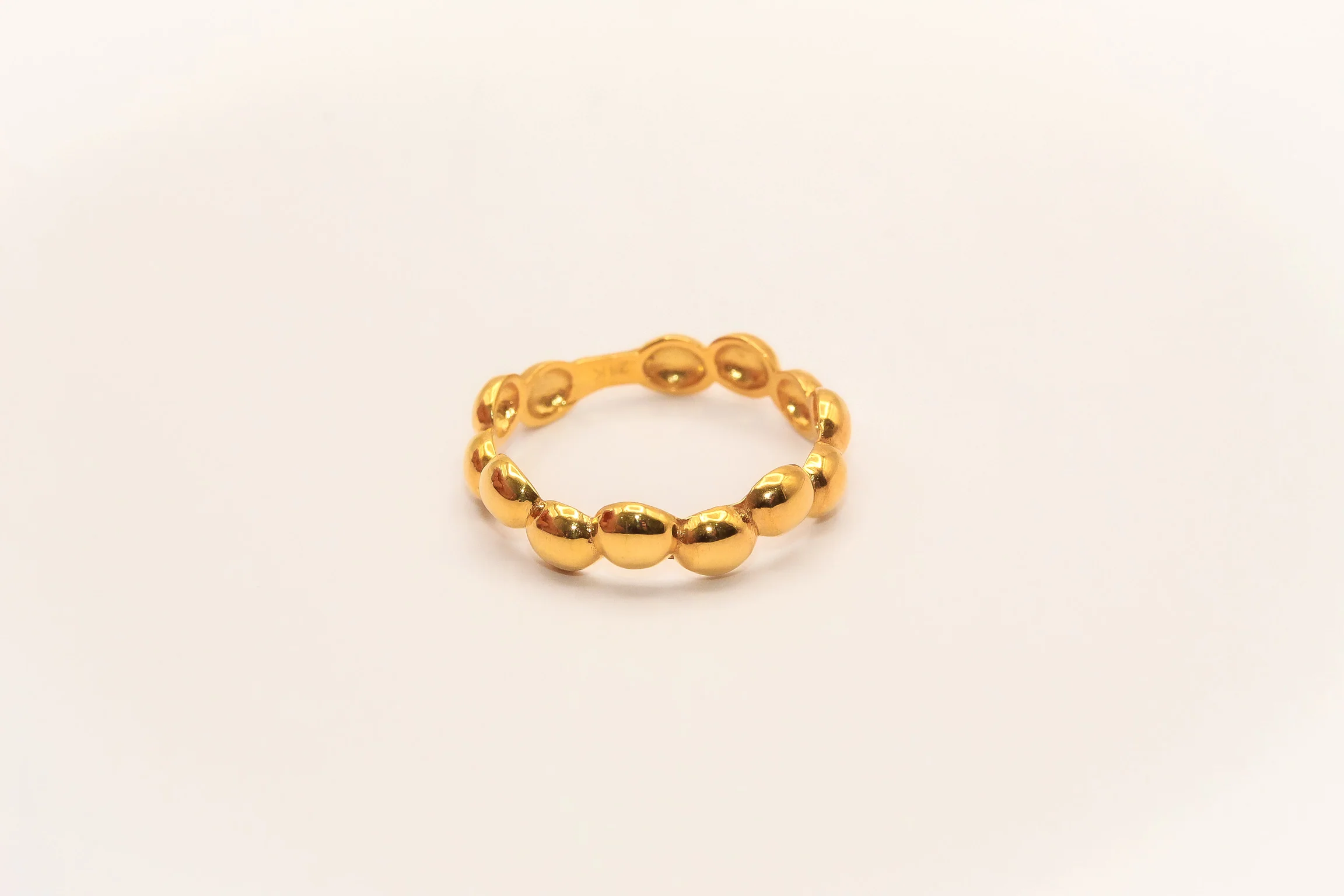 21K Gold Bubble Stacking Ring