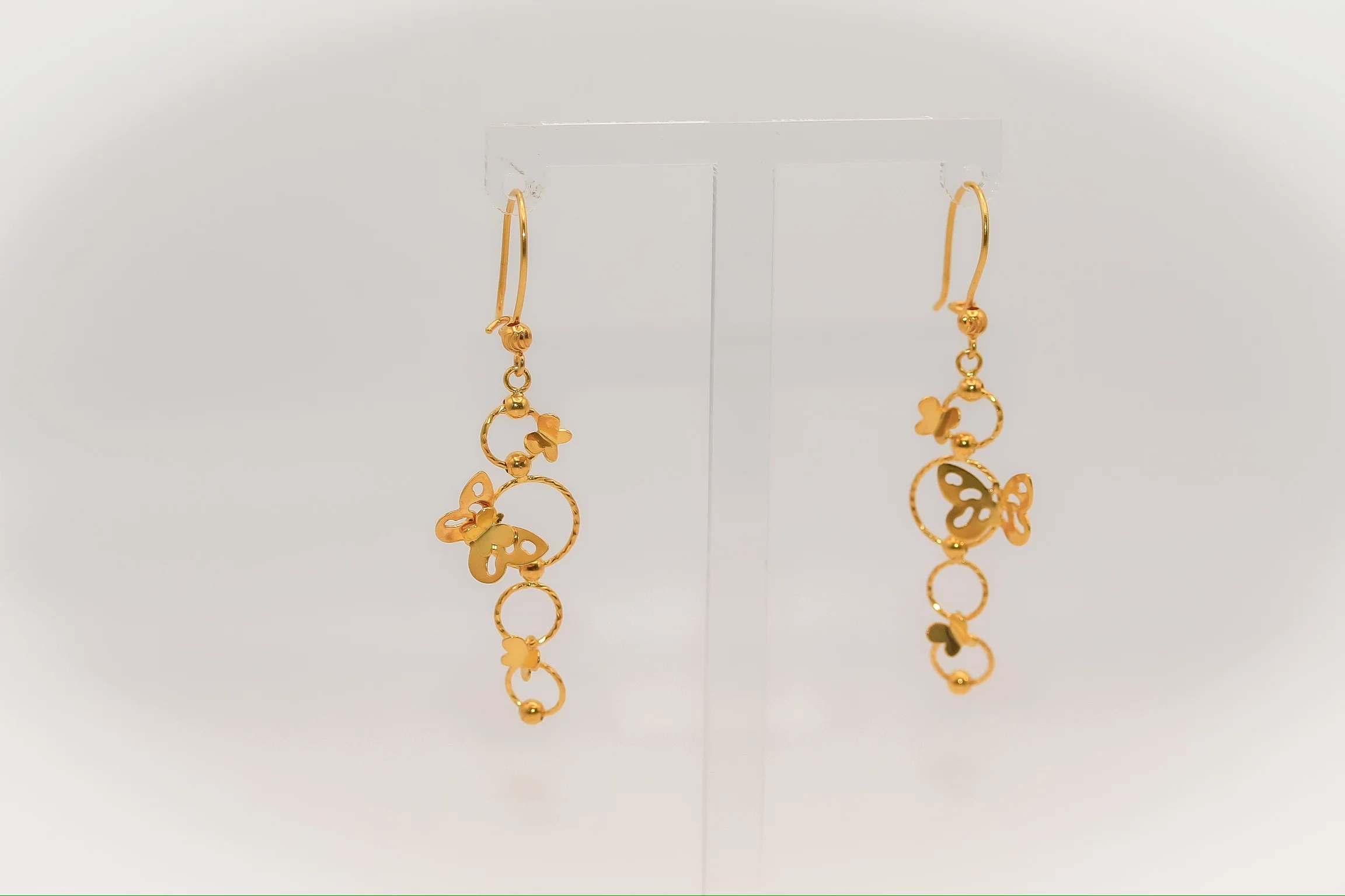 21K Gold Butterfly Earrings