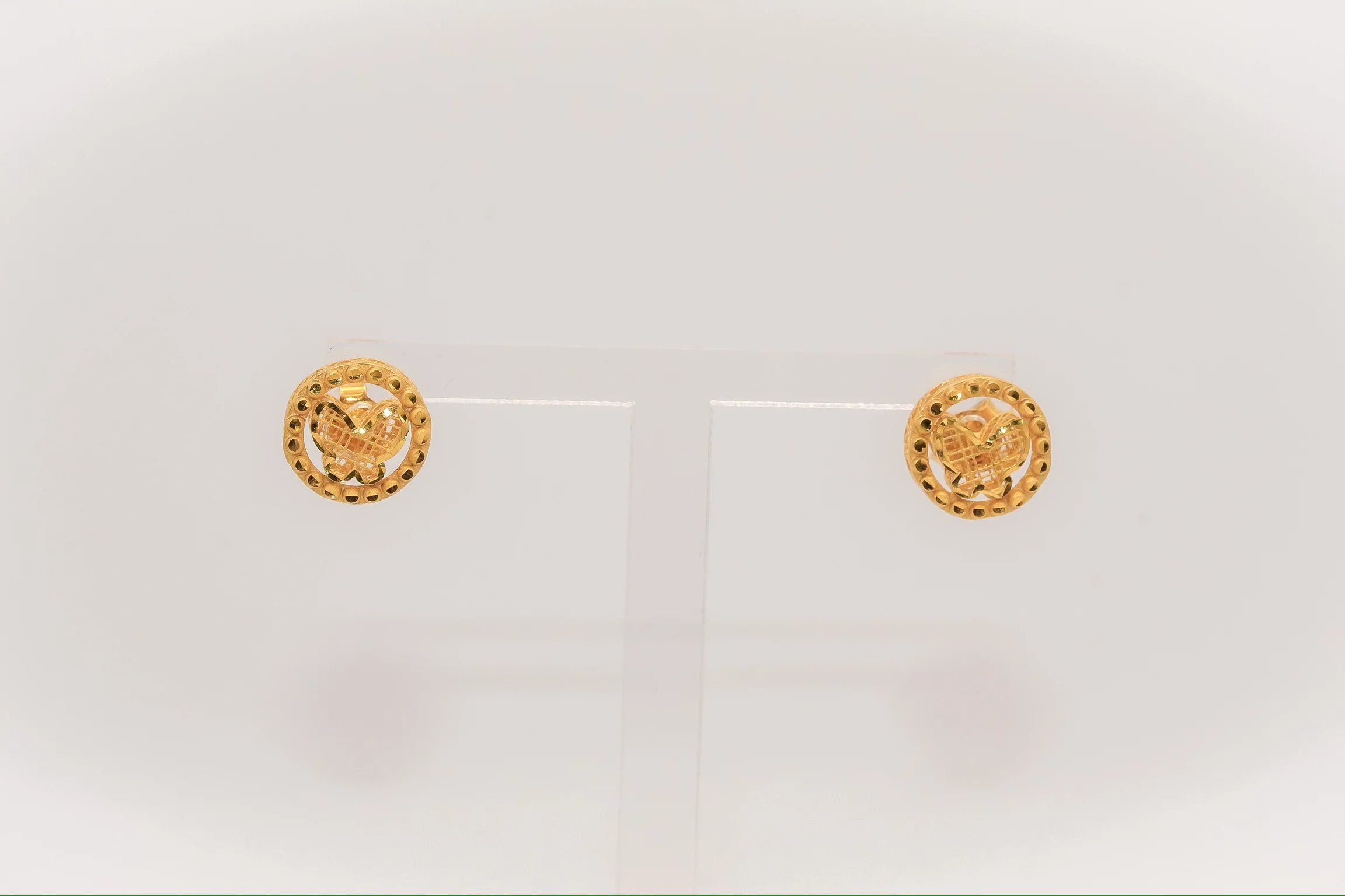 21K Gold Kids Butterfly Post Earring