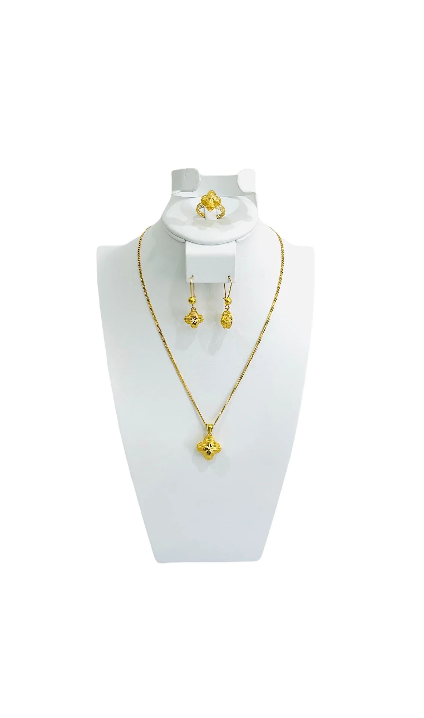 21K Gold Clover Set