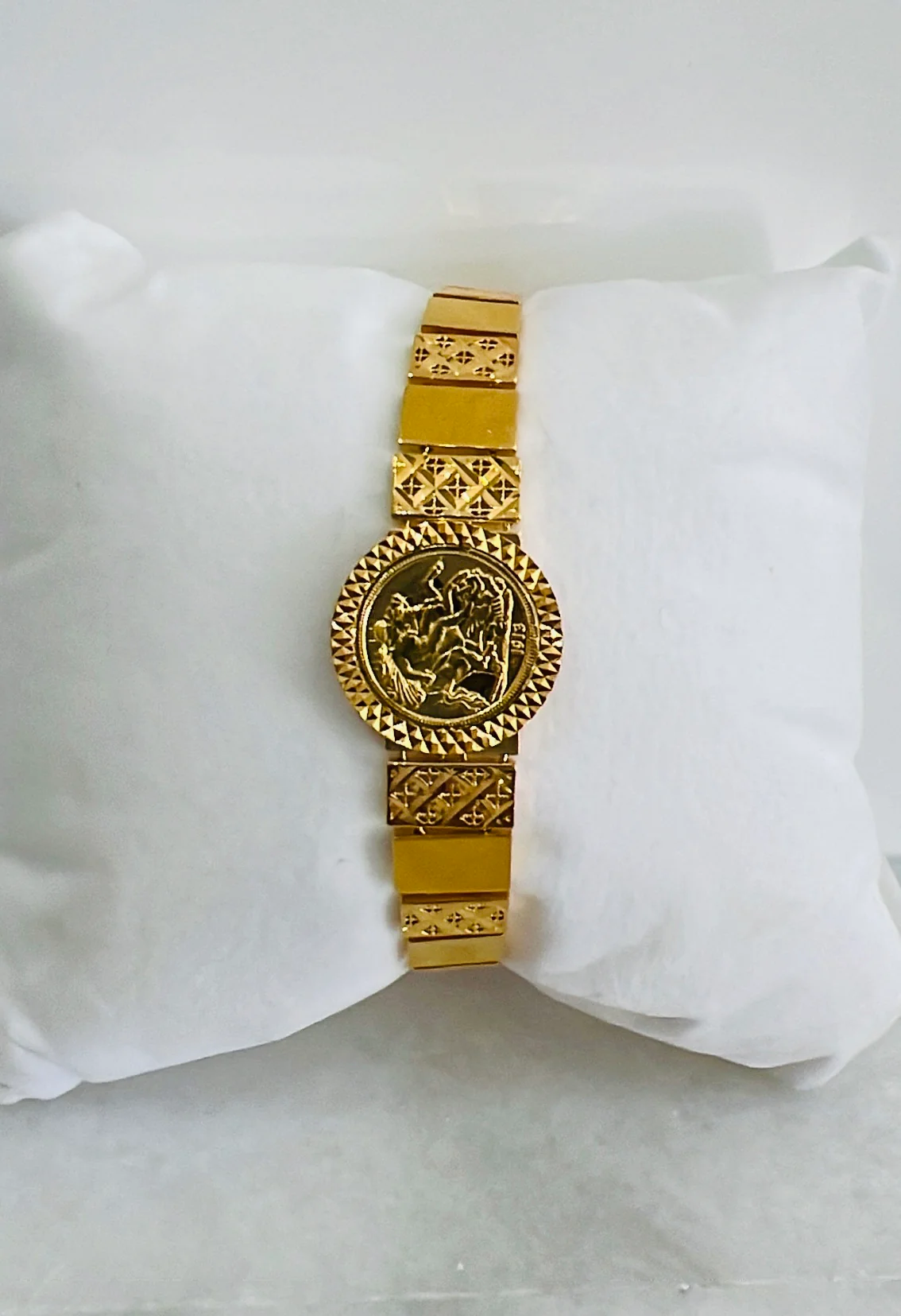 21K Gold Coin Bracelet