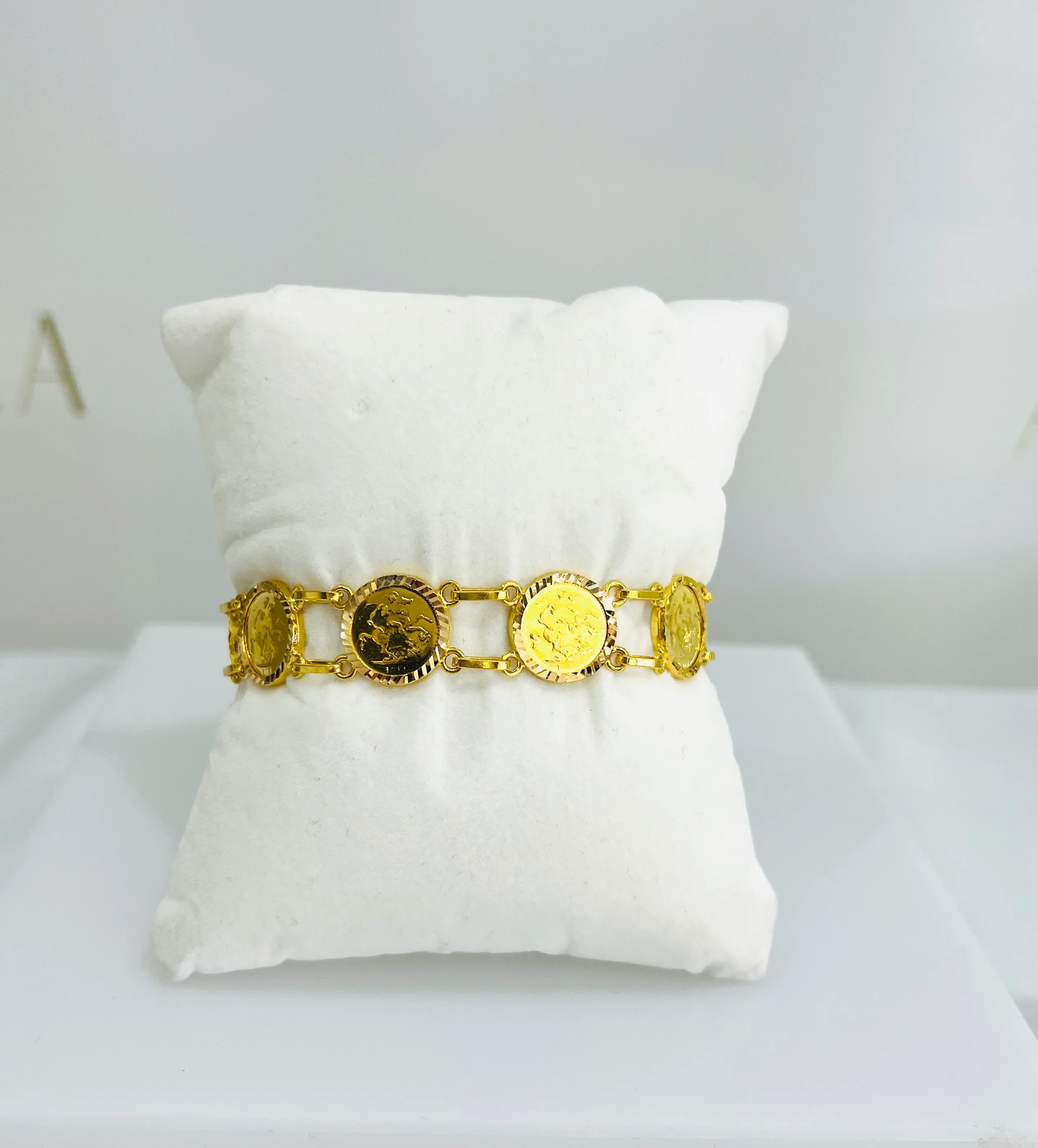 21K Gold Coin Bracelet