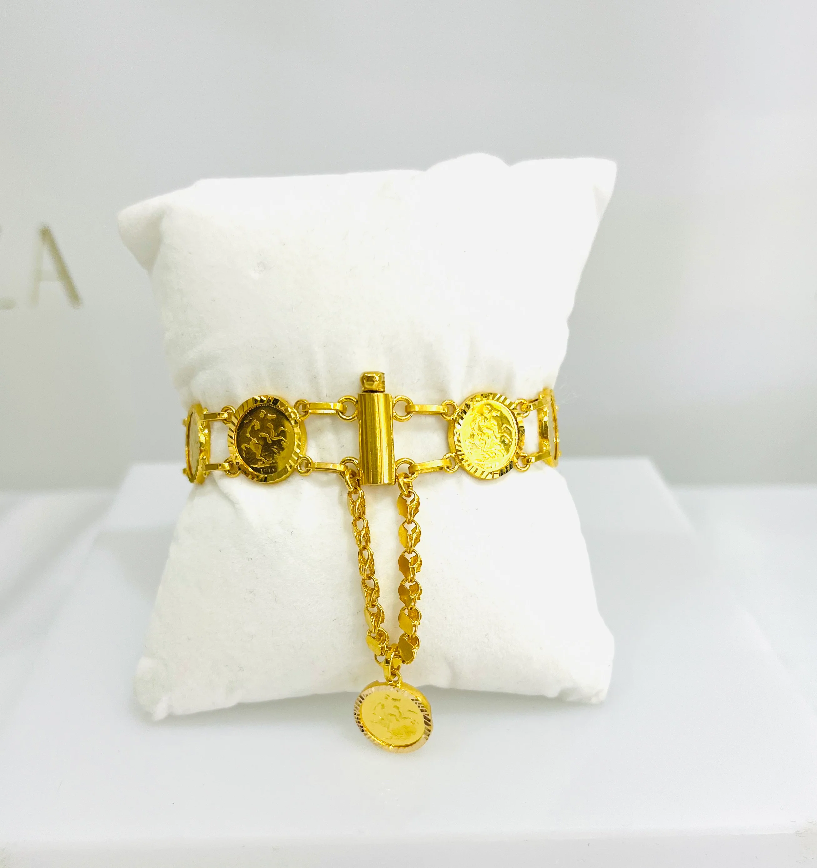 21K Gold Coin Bracelet - Image 2