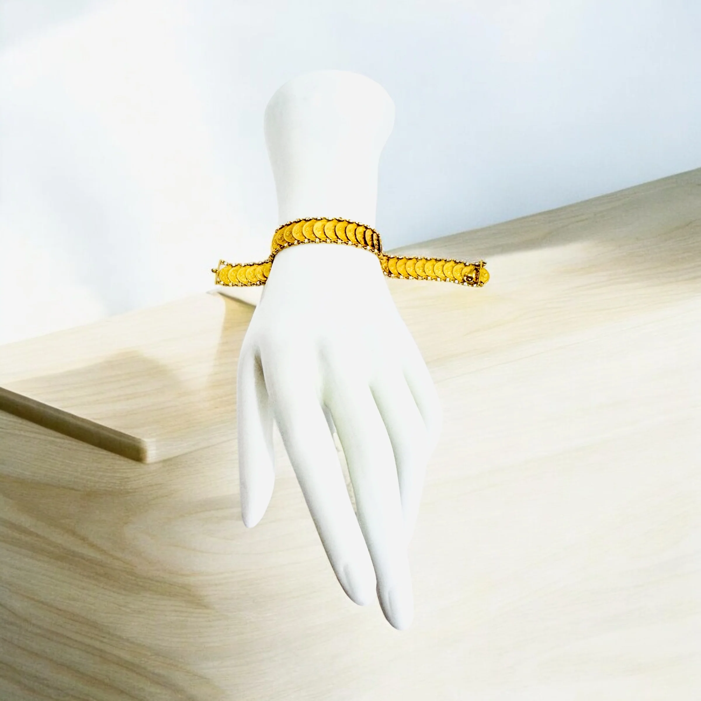 21K Gold Coin Bracelet - Image 2