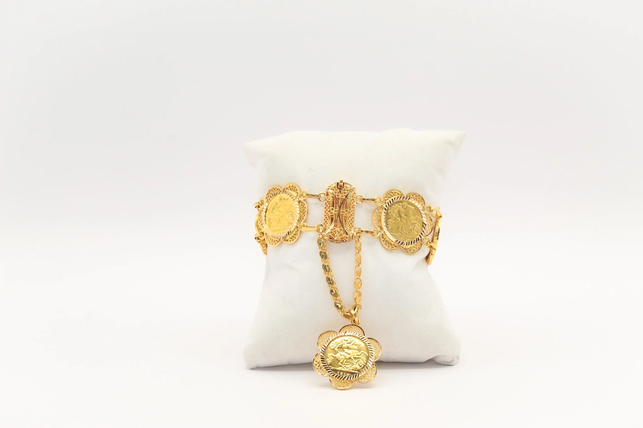 21K Gold Coin Bracelet - Image 2
