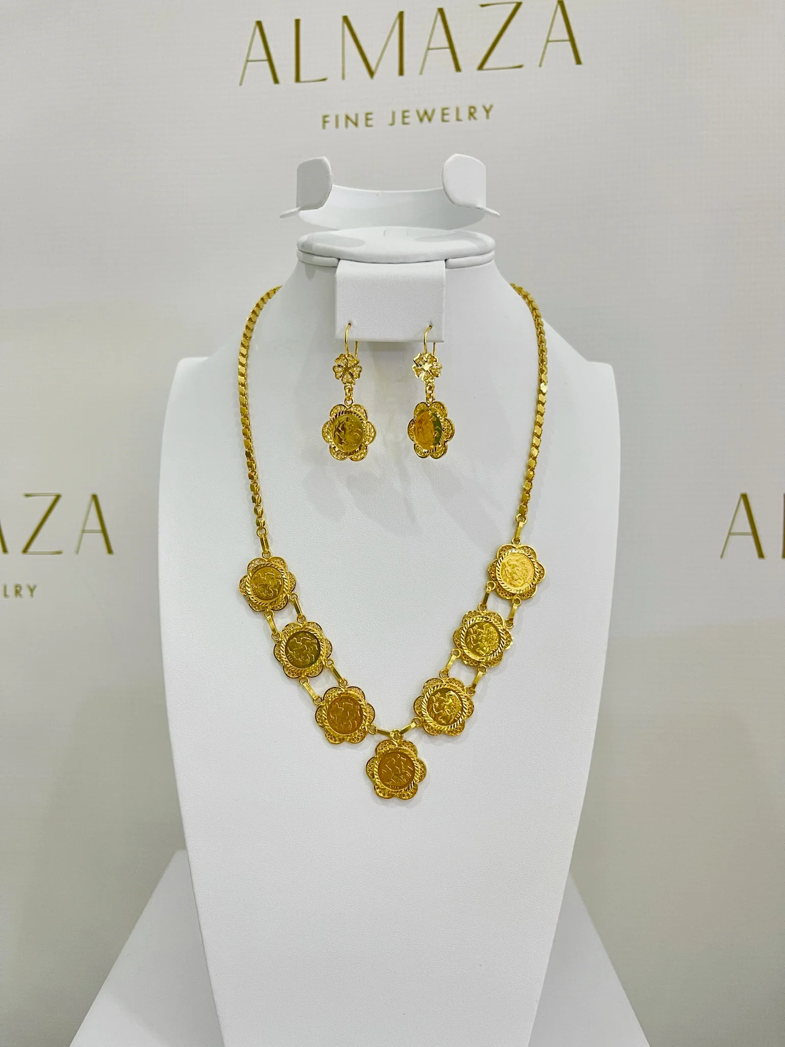 21K Gold English Coin Necklace