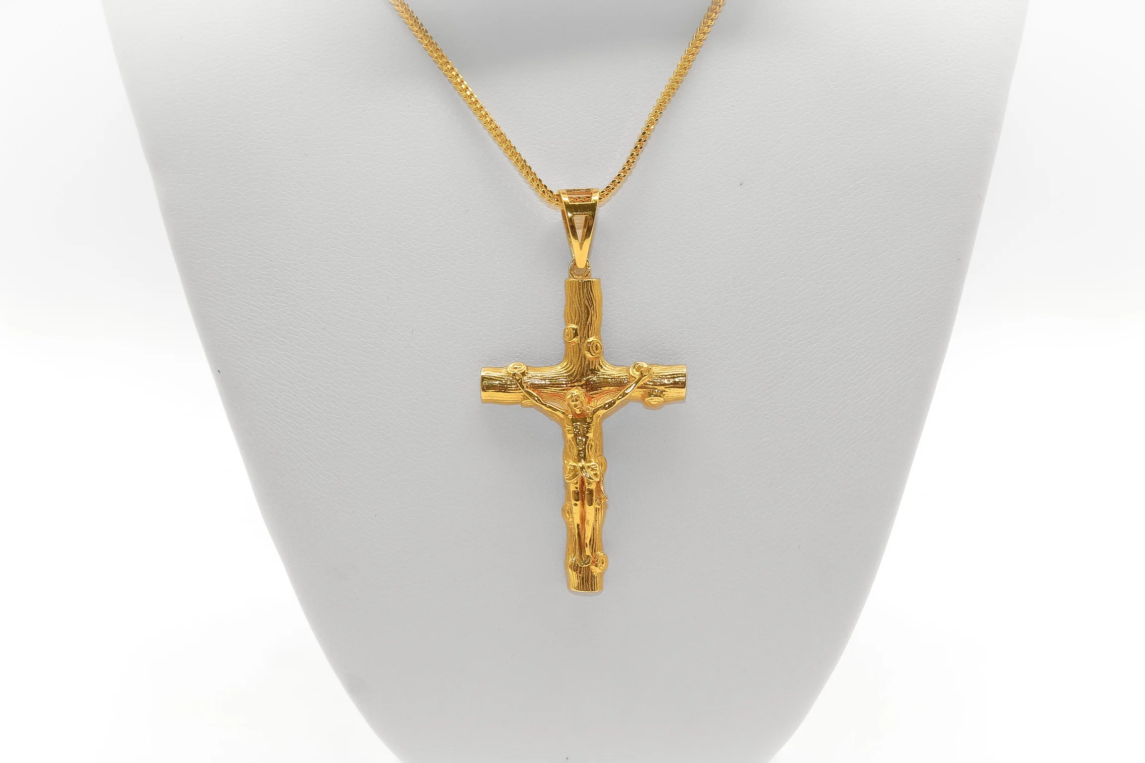 21K Gold Crucifix Cross Pendant