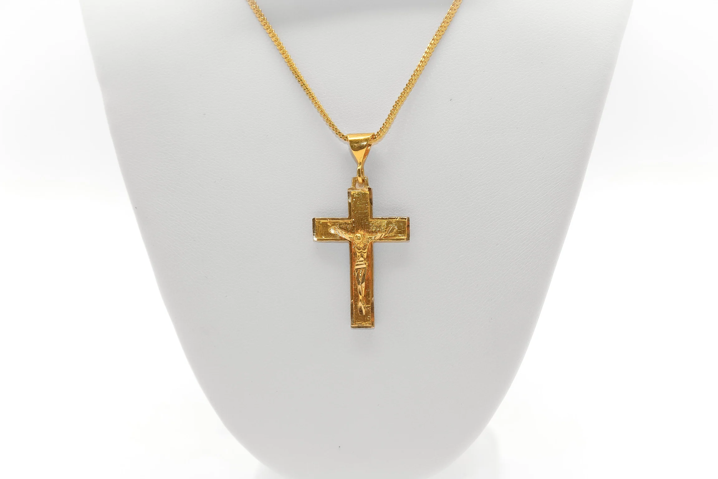 21K Gold Crucifix Cross Pendant