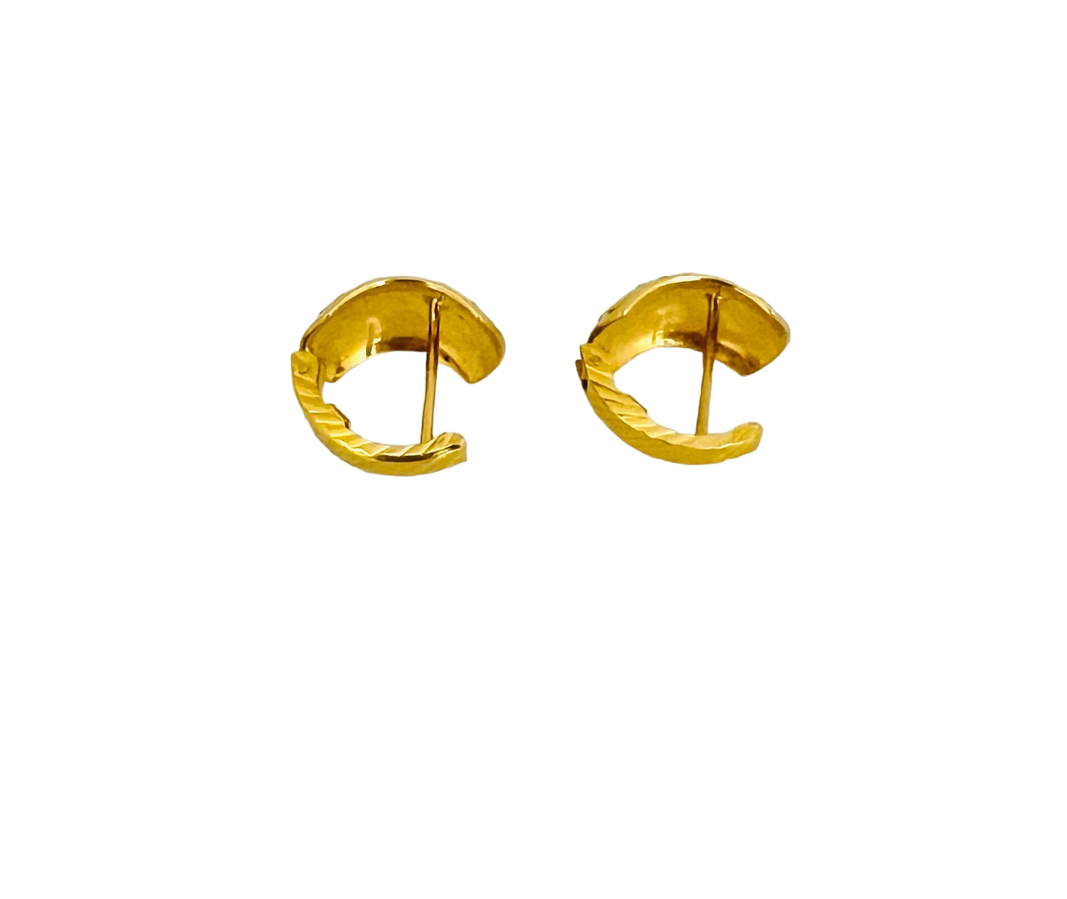 21K Gold Cuff Earrings - Image 3