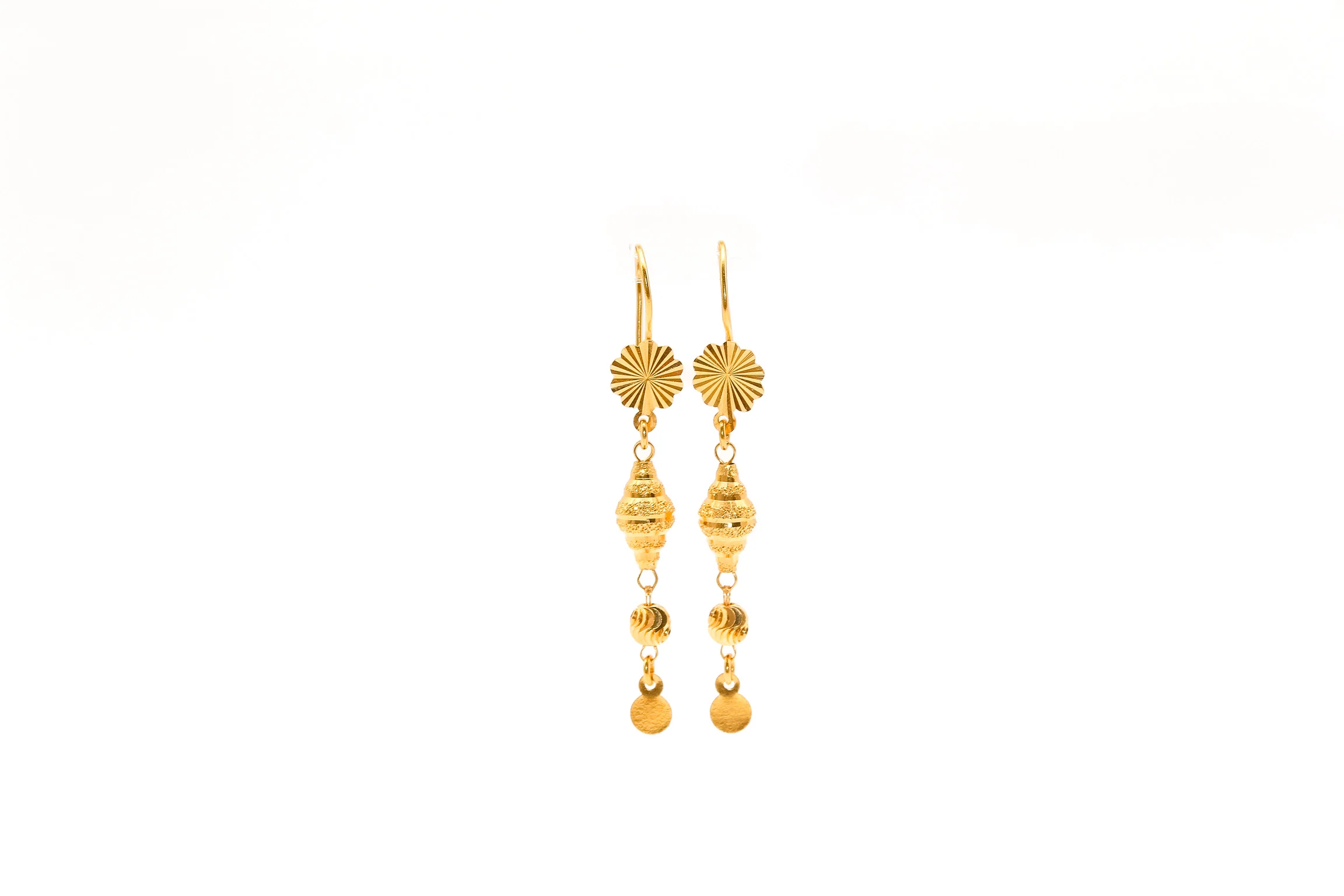 21K Gold Dangle Earrings