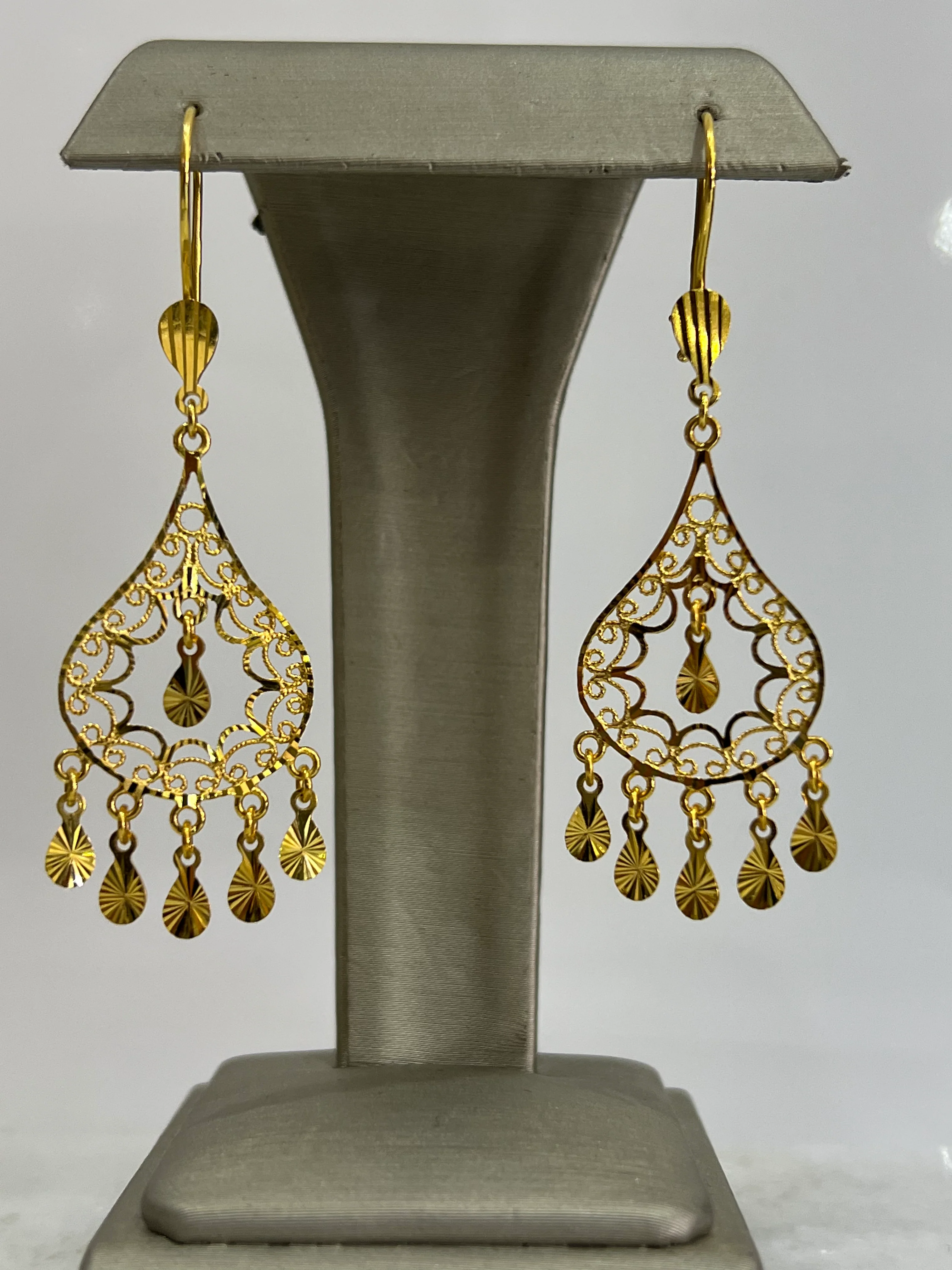 21K Gold Dangling Earrings