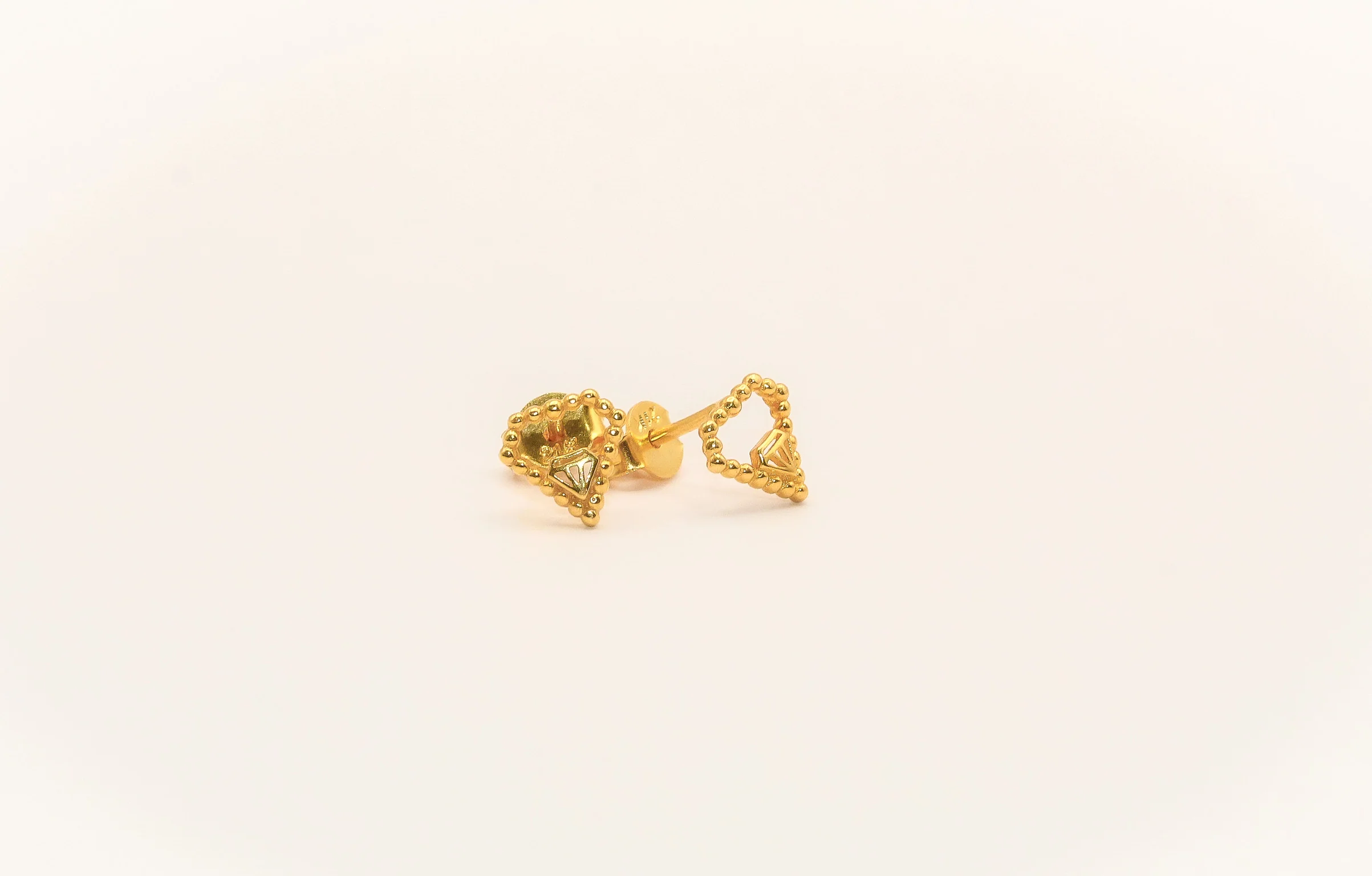 21K Gold Kids Earrings - Image 2