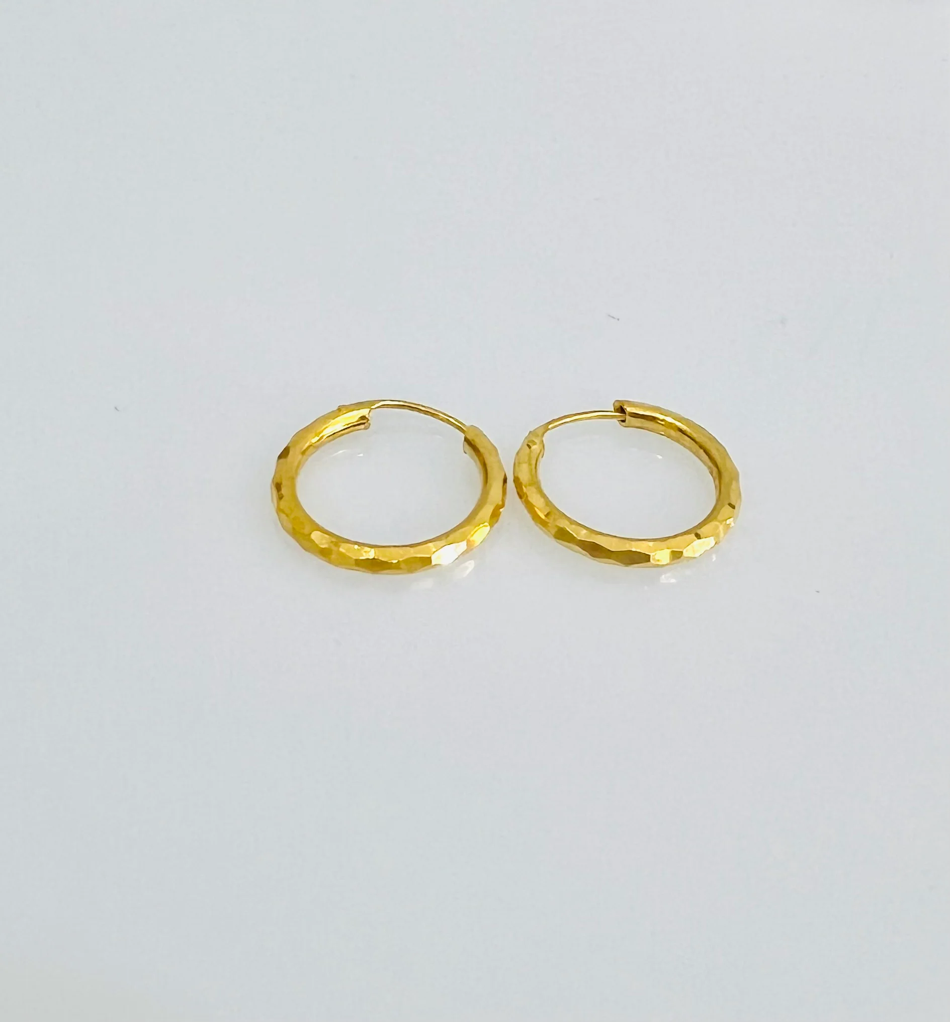 21K Gold Kids Mini Hoop Earrings - Image 2