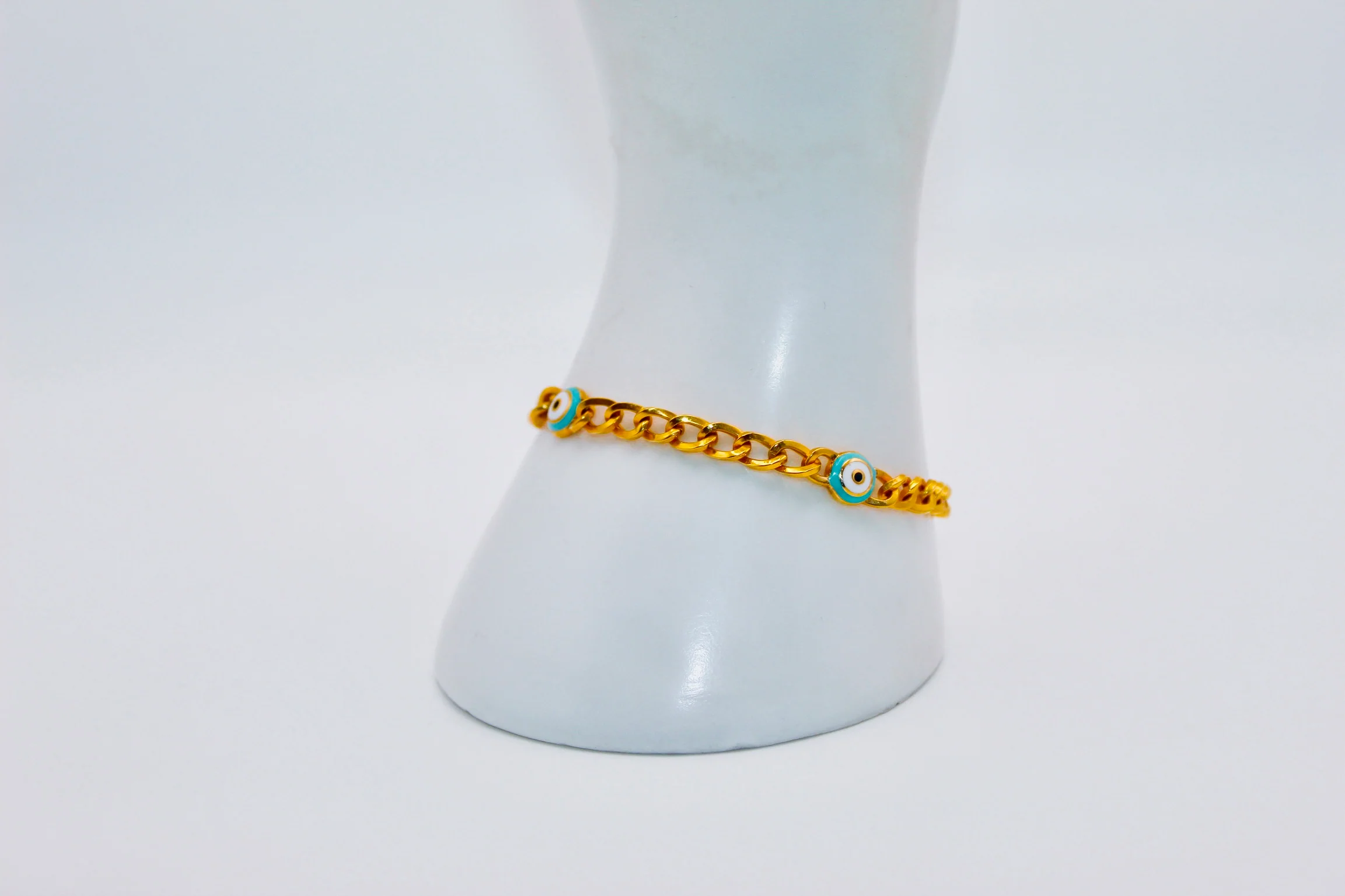 21K Gold Evil Eye Bracelet - Image 2