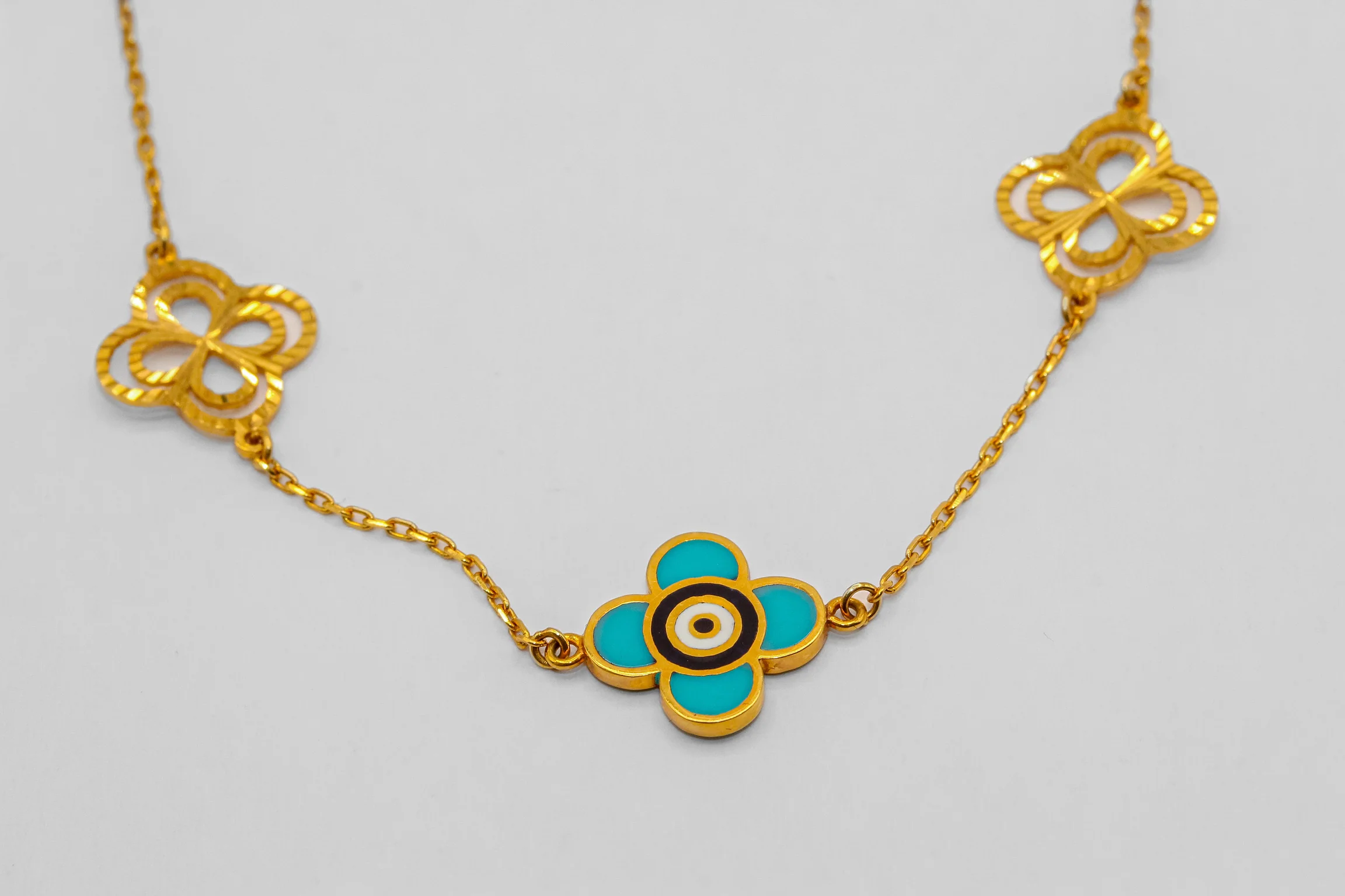 21K Gold Evil Eye Bracelet - Image 2