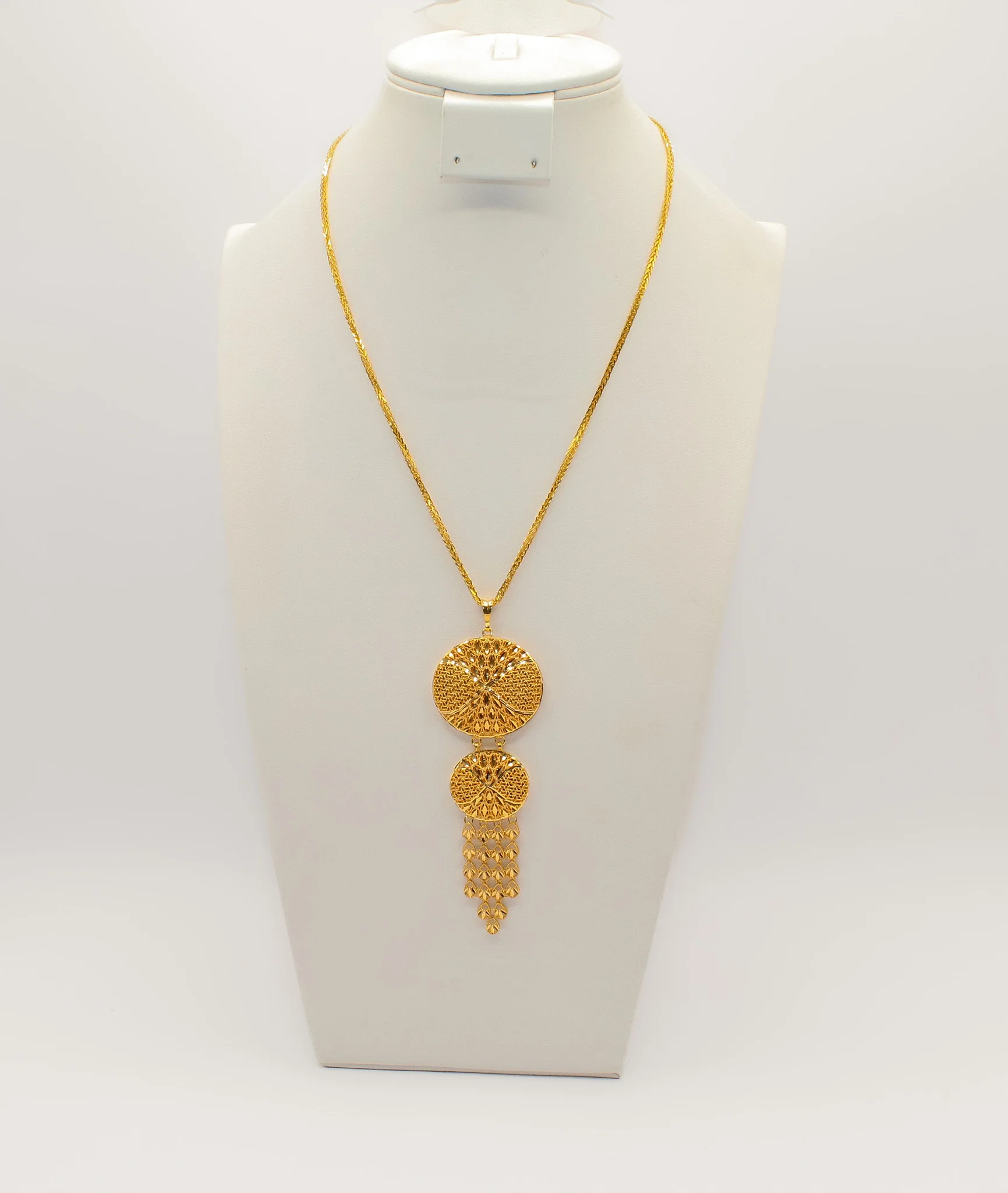 21K Gold Fancy Flower Necklace