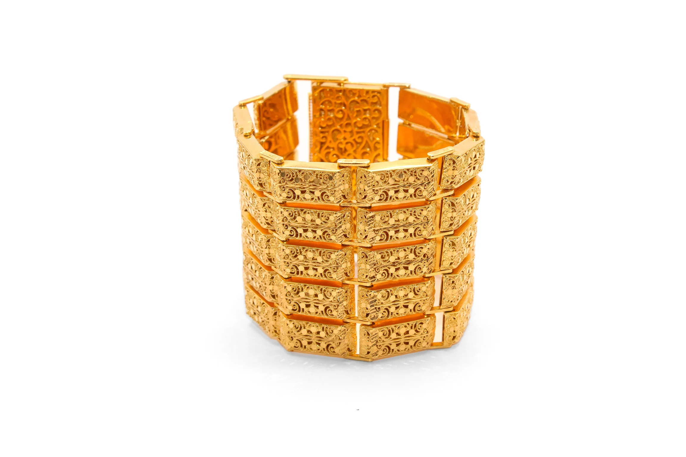 21K Gold Five Row Bracelet