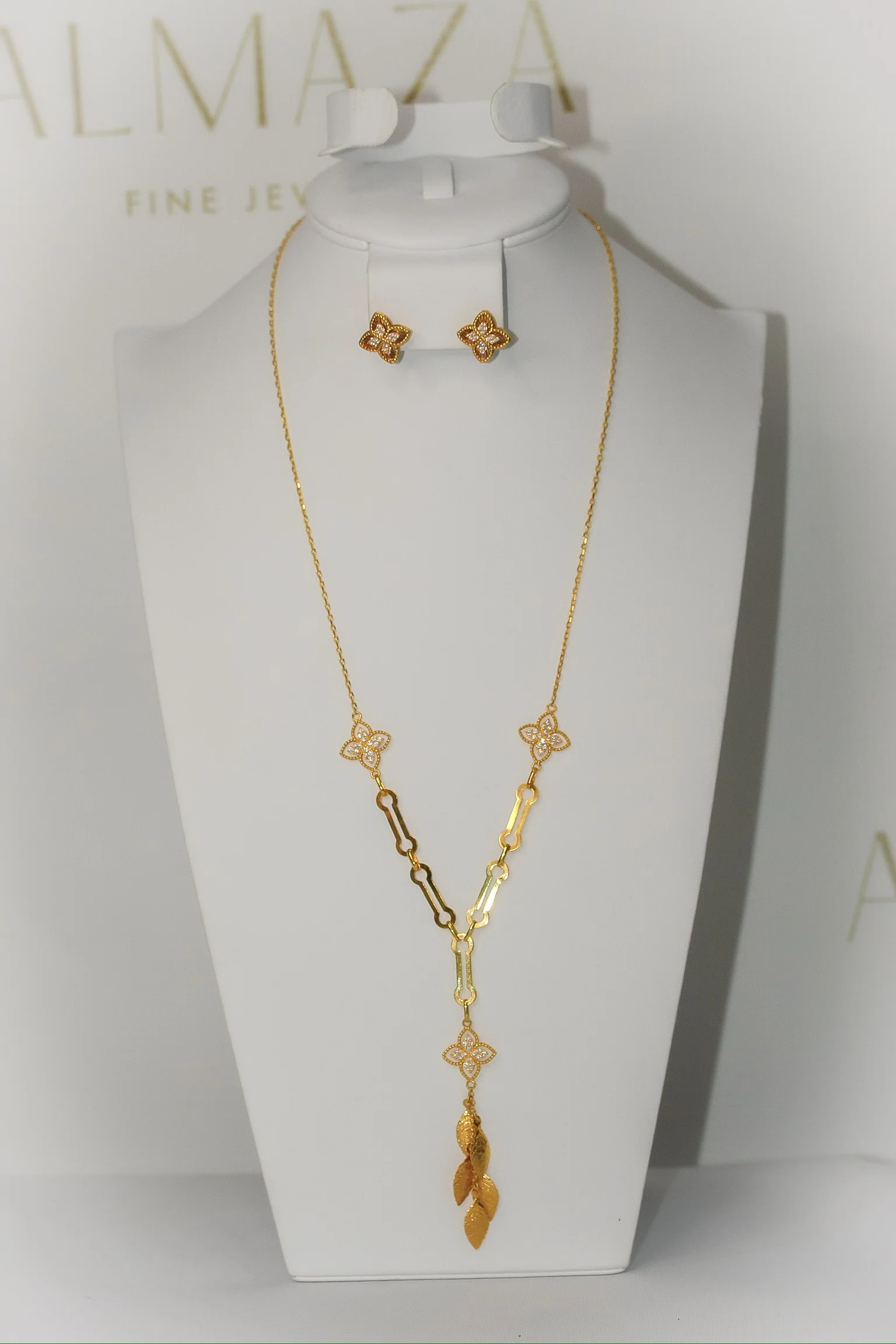 21K Gold Flower Half Set