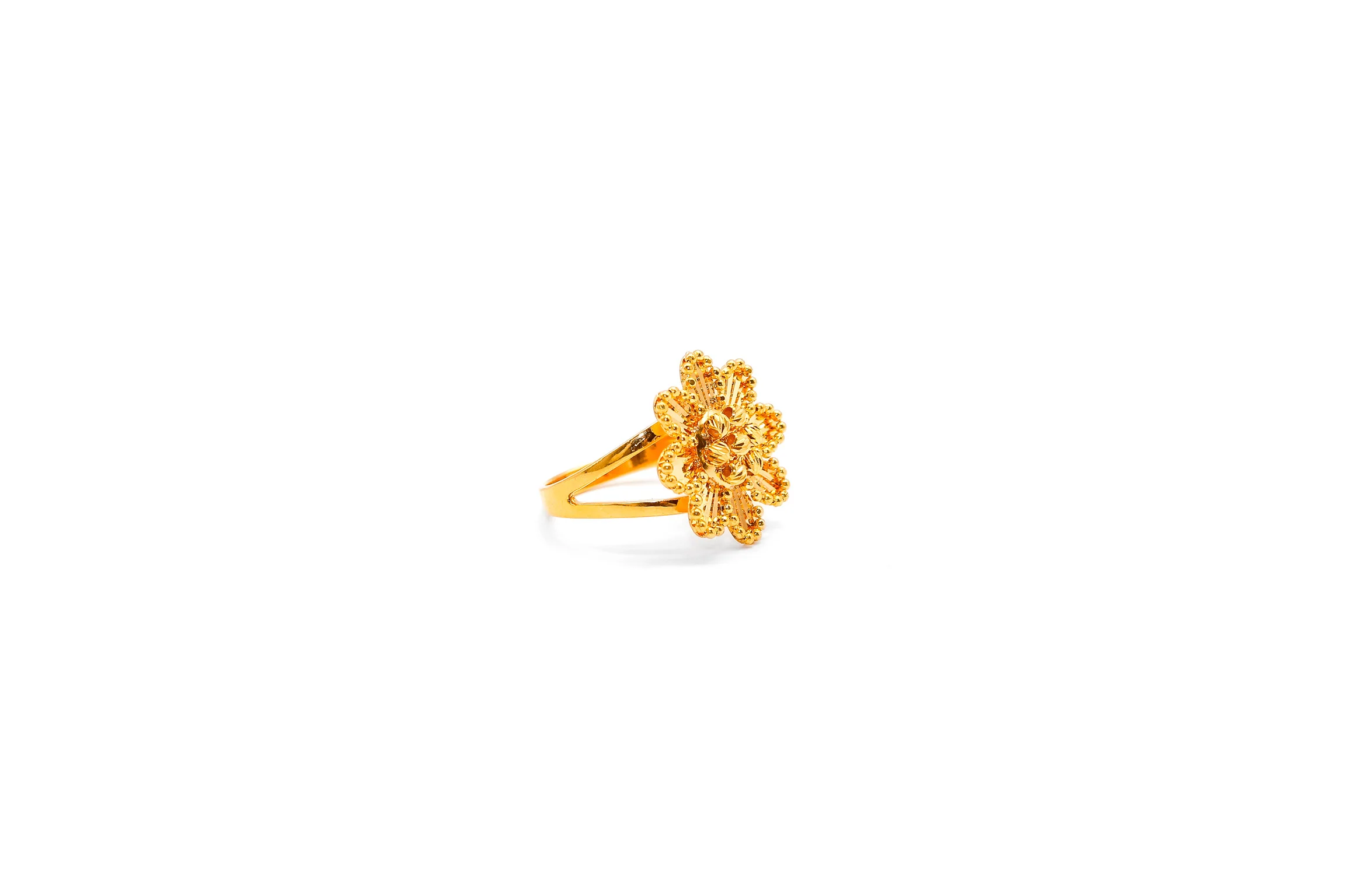 21K Gold Flower Ring - Image 2
