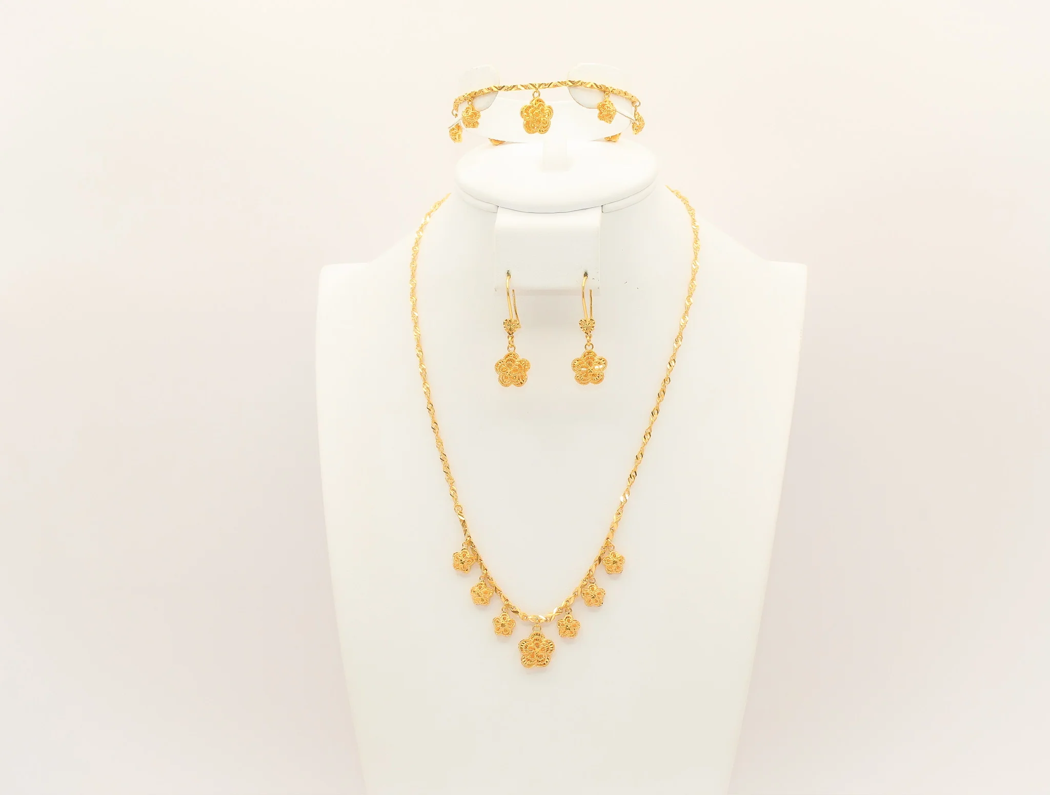 21K Gold Flower Set