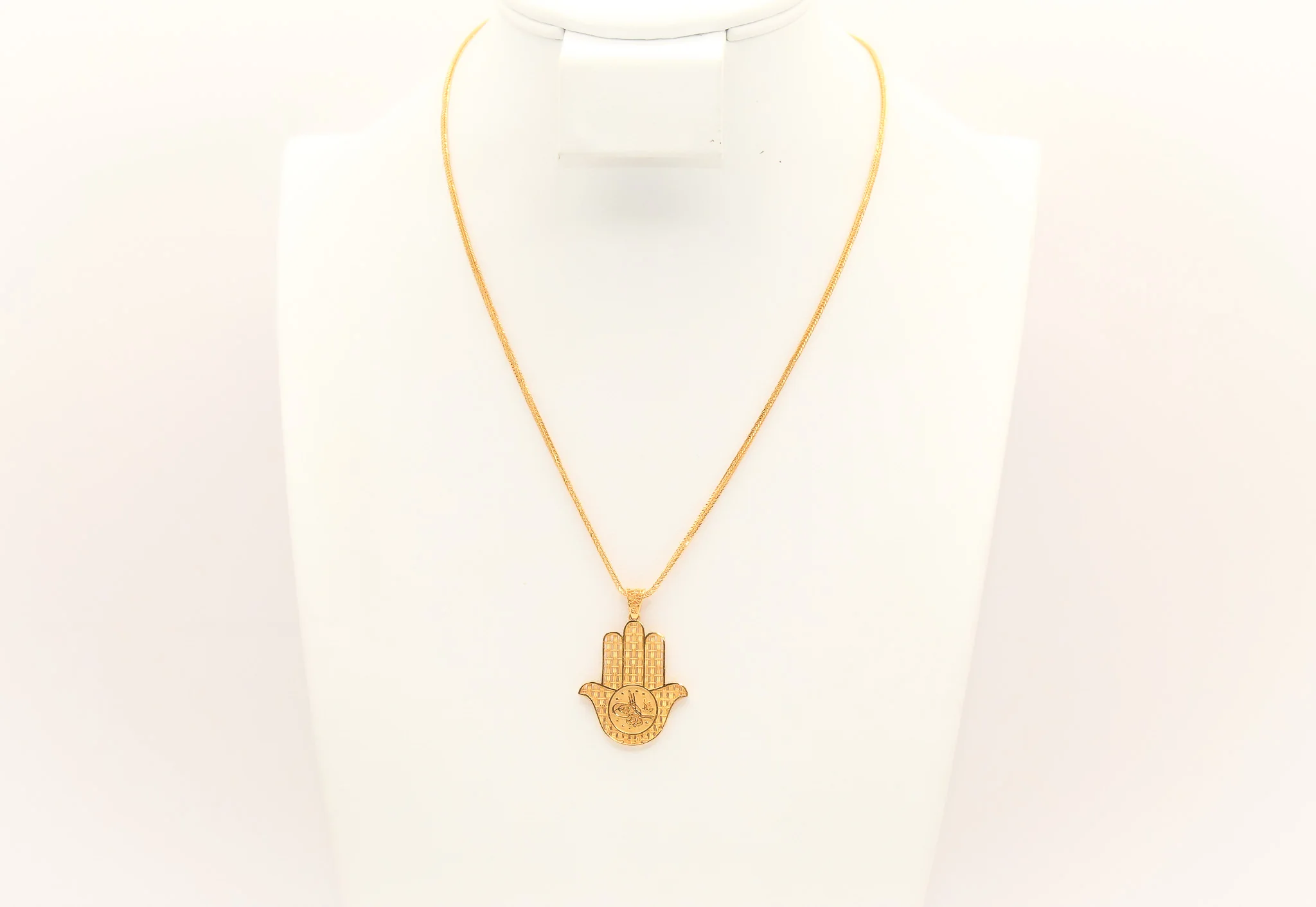 21K Gold Hamsa Pendant