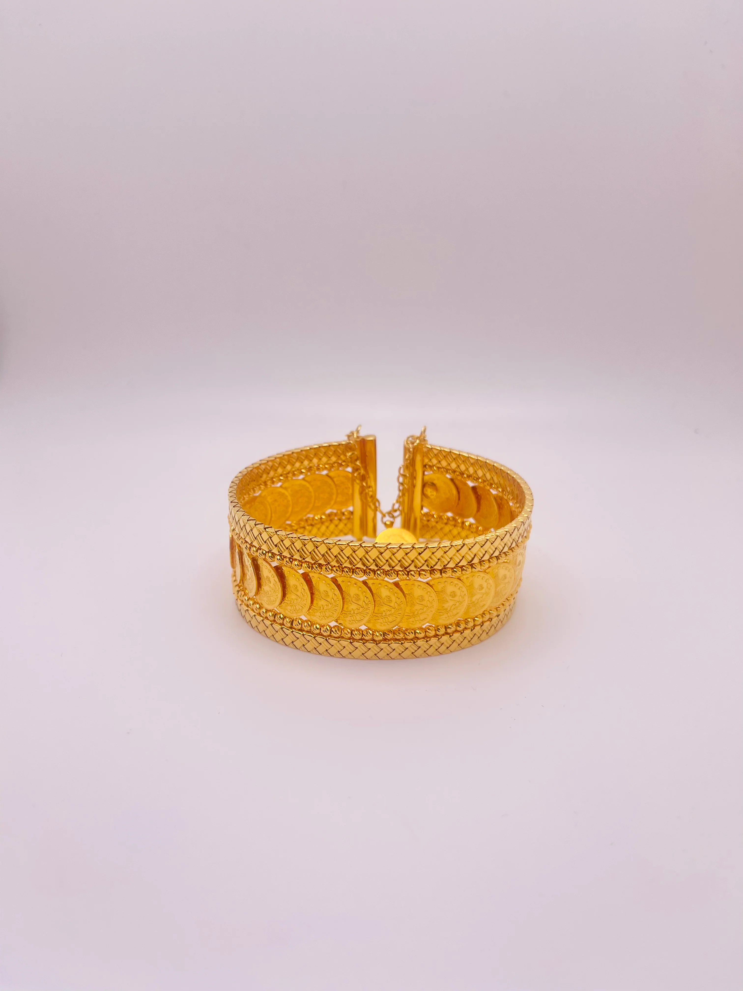 21K Gold Himo Coin Bracelet