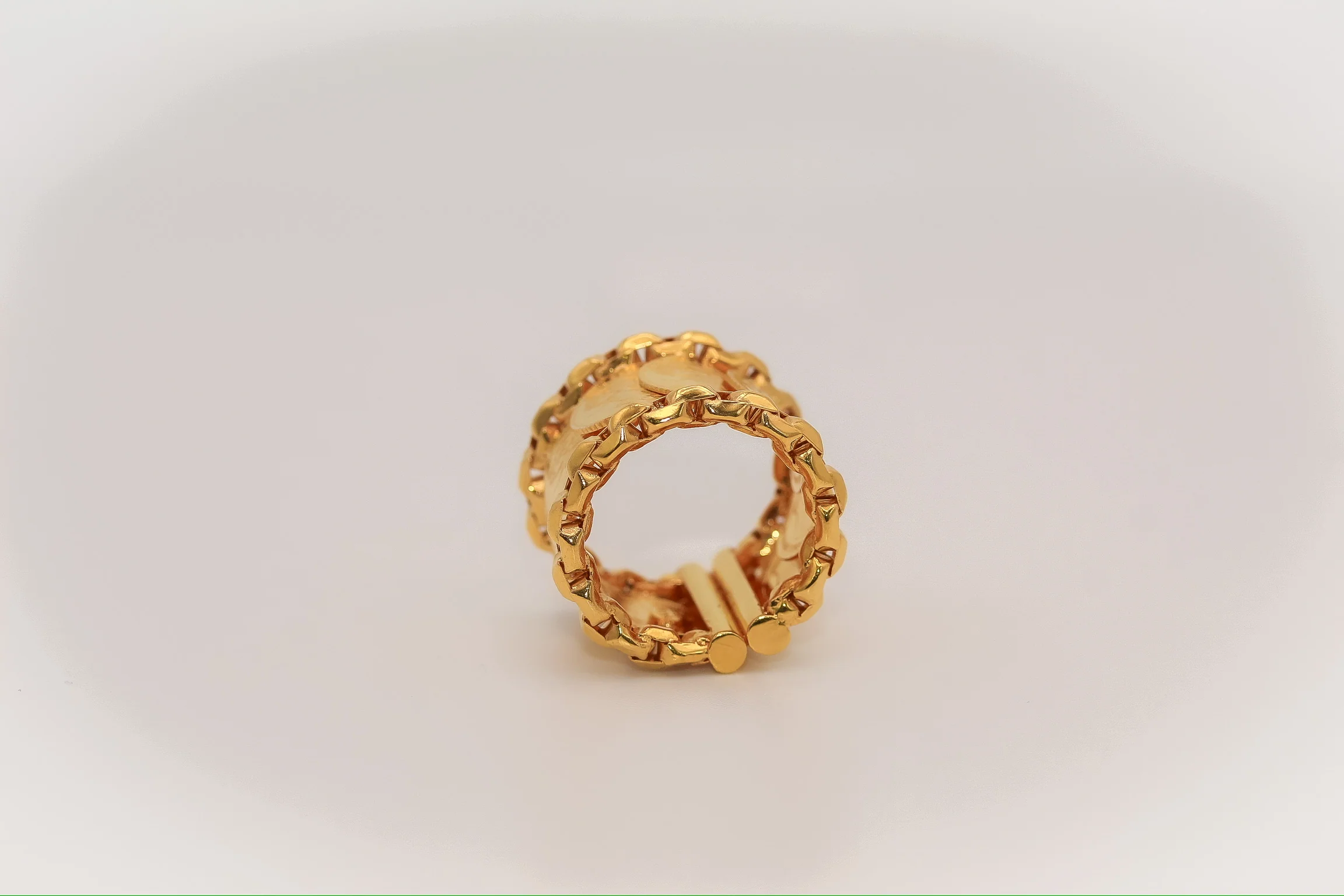 21K Gold Himo Coin Ring - Image 2