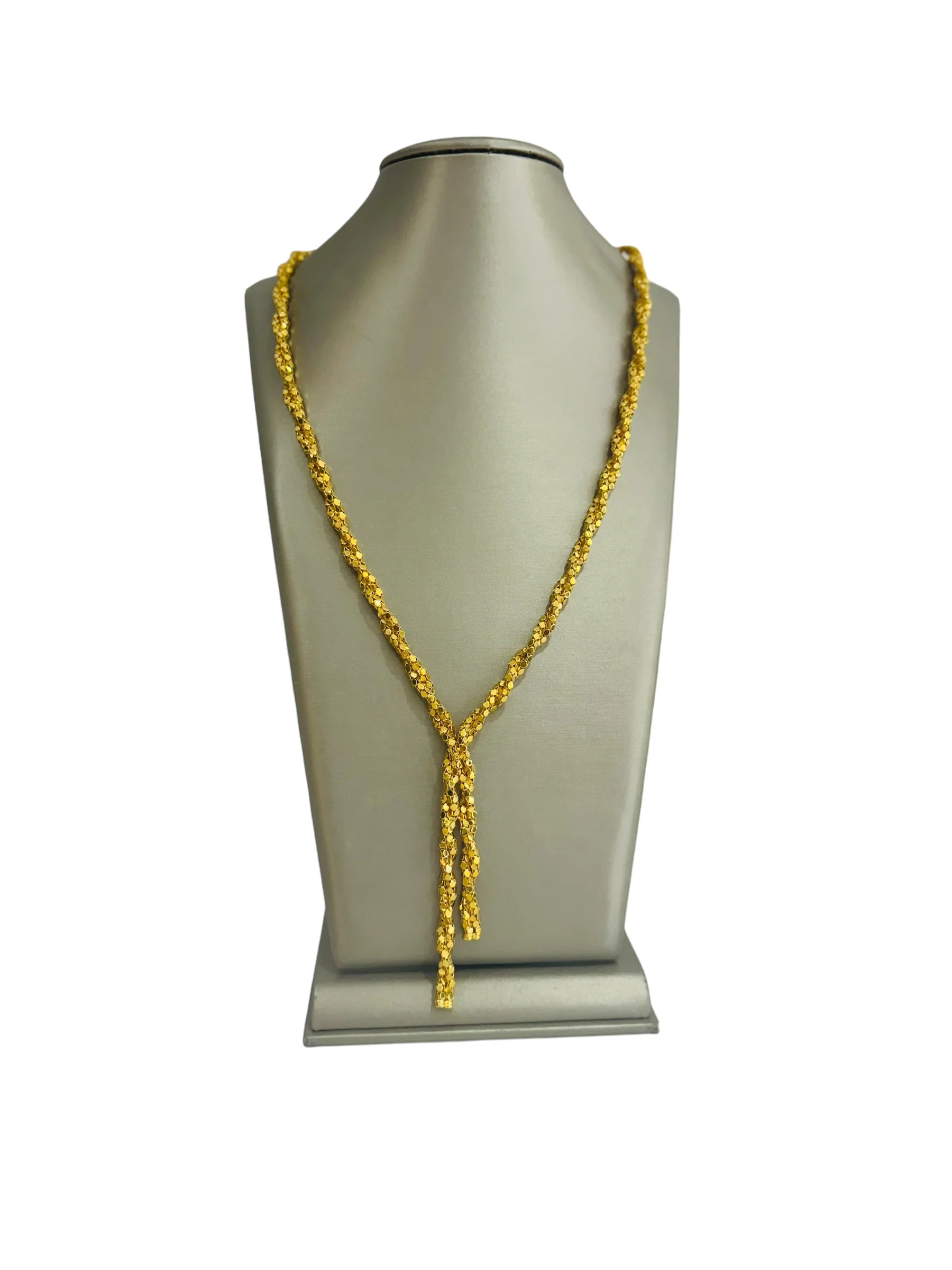 21K Gold Himo Long Necklace