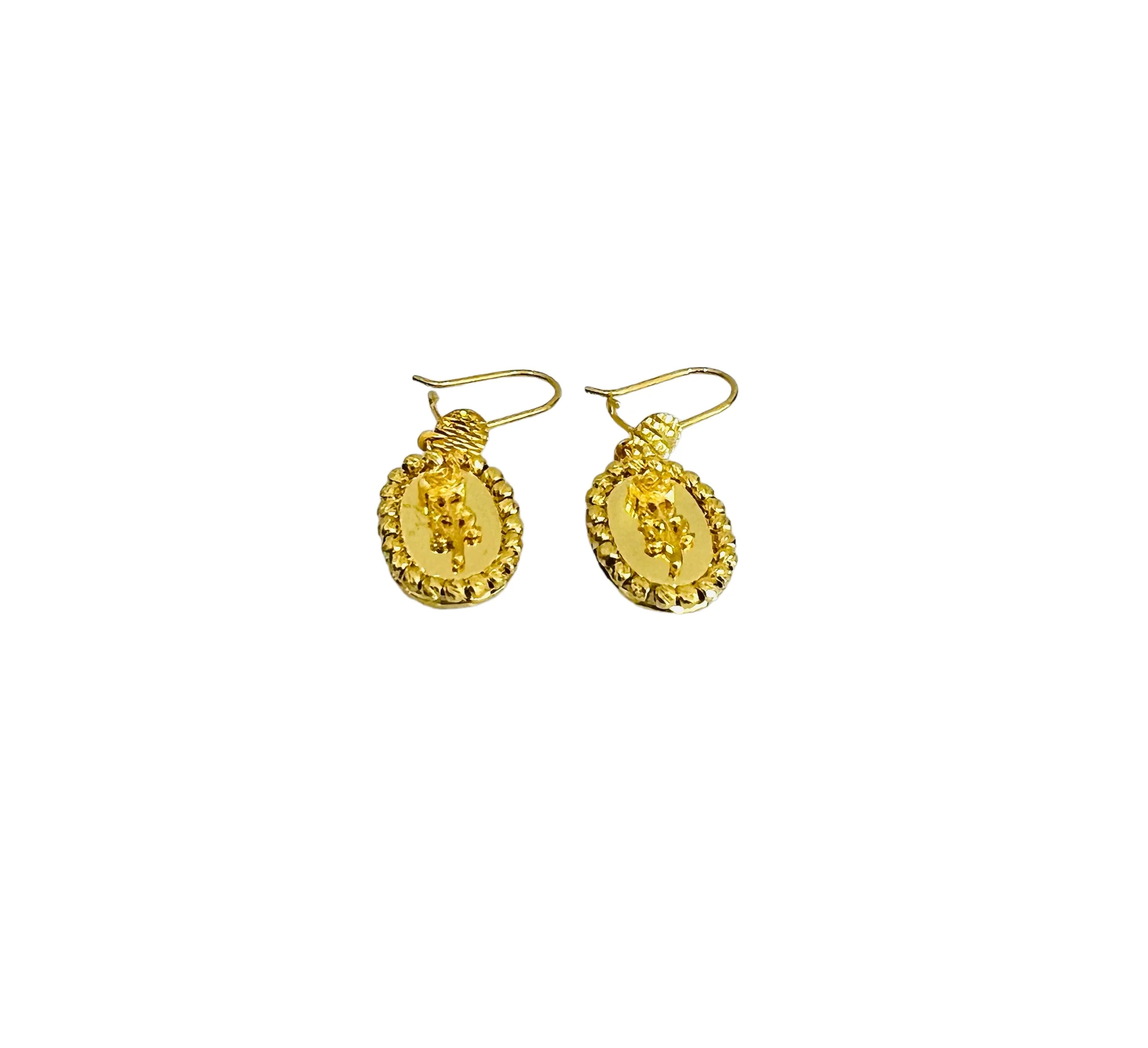 21K Gold Himo Rose Earrings - Image 2