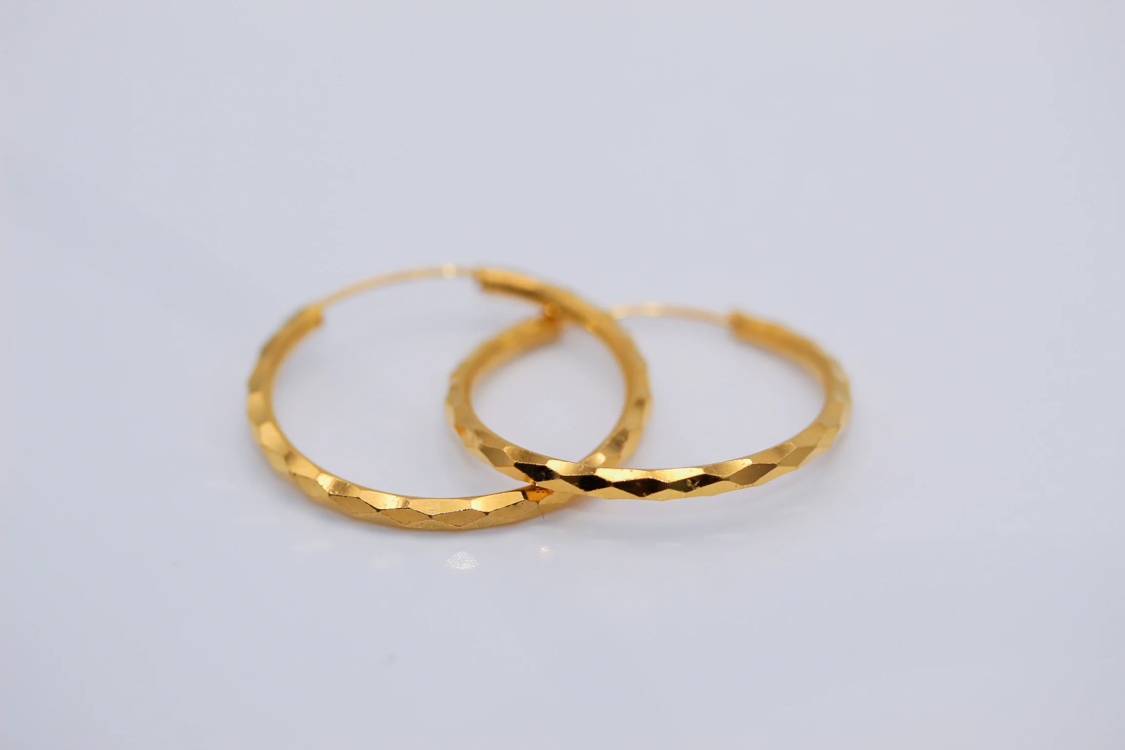 21K Gold Hoop Earrings