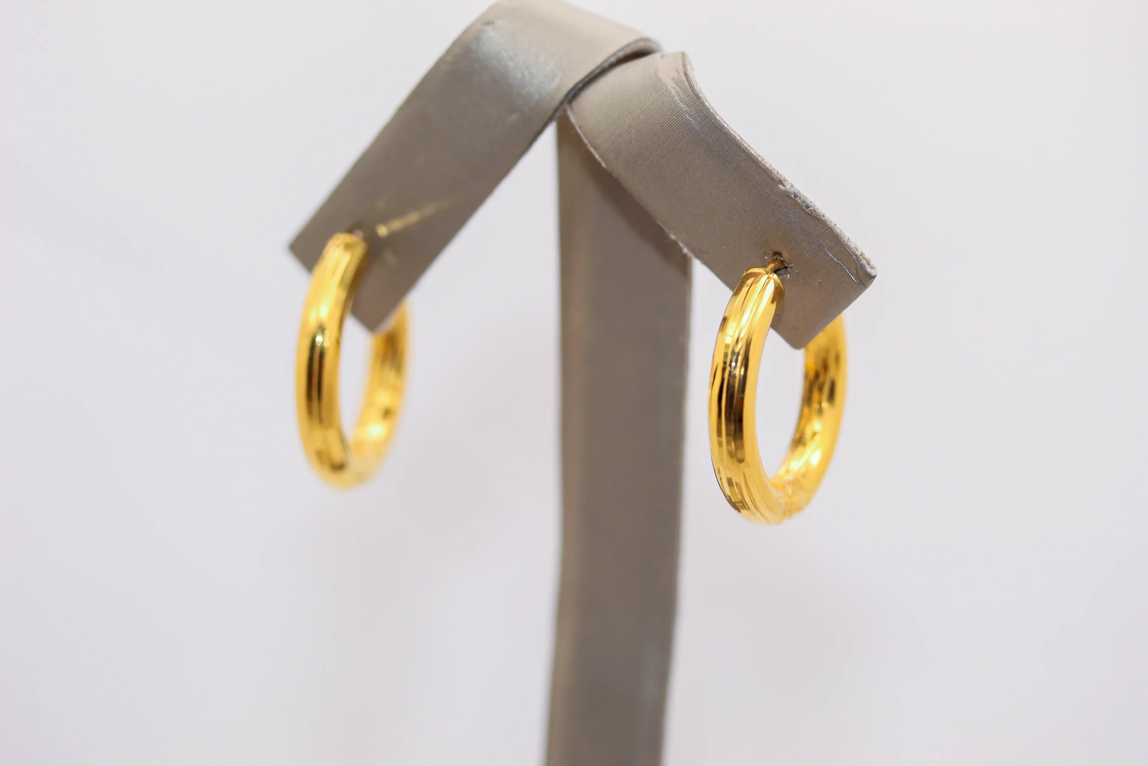 21K Gold Hoop Earrings - Image 2