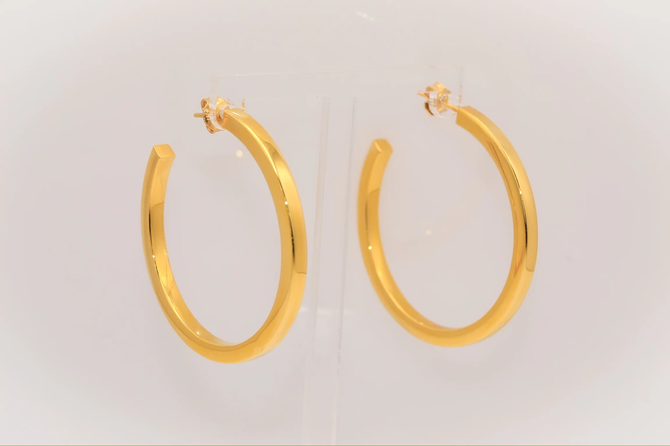 21K Gold Hoop Earrings