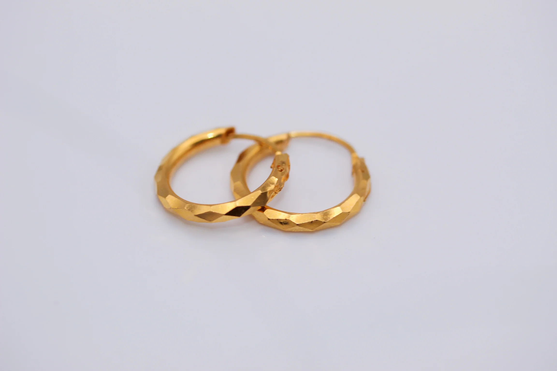 21K Gold Hoop Earrings