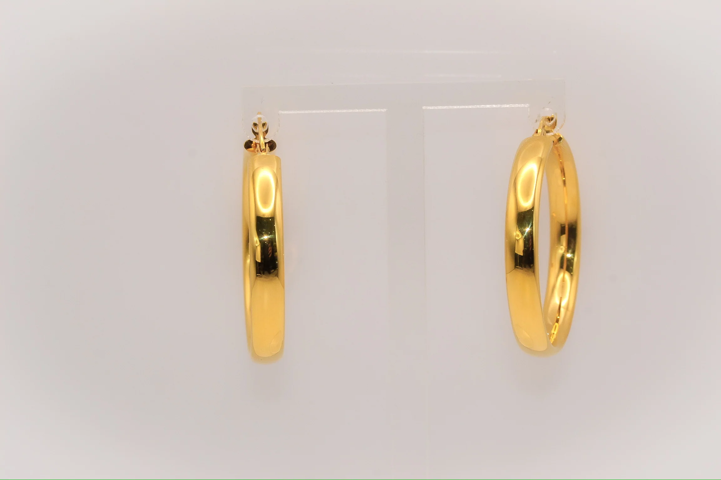 21K Gold Hoop Earrings - Image 2