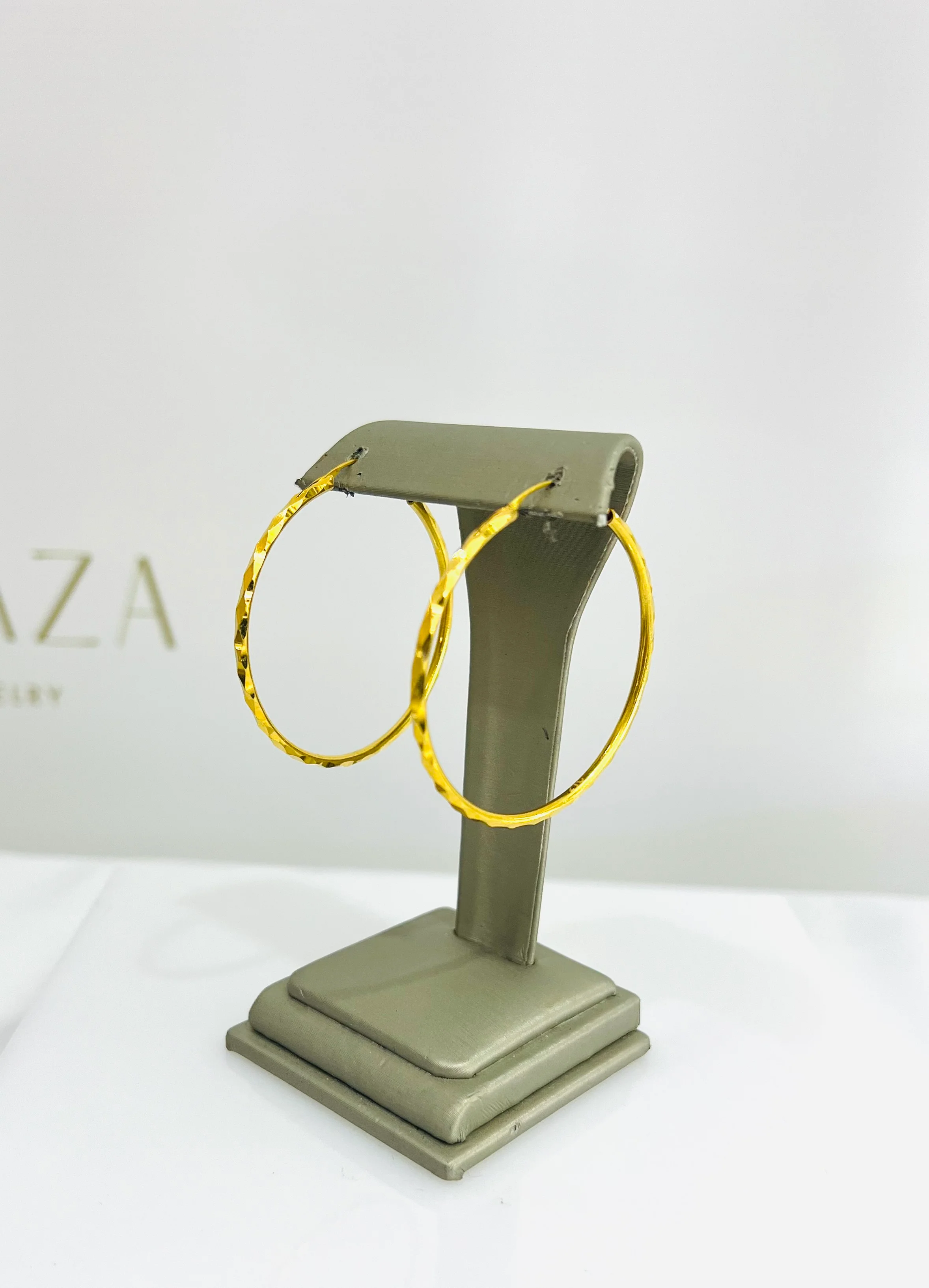 21K Gold Hoop Earrings