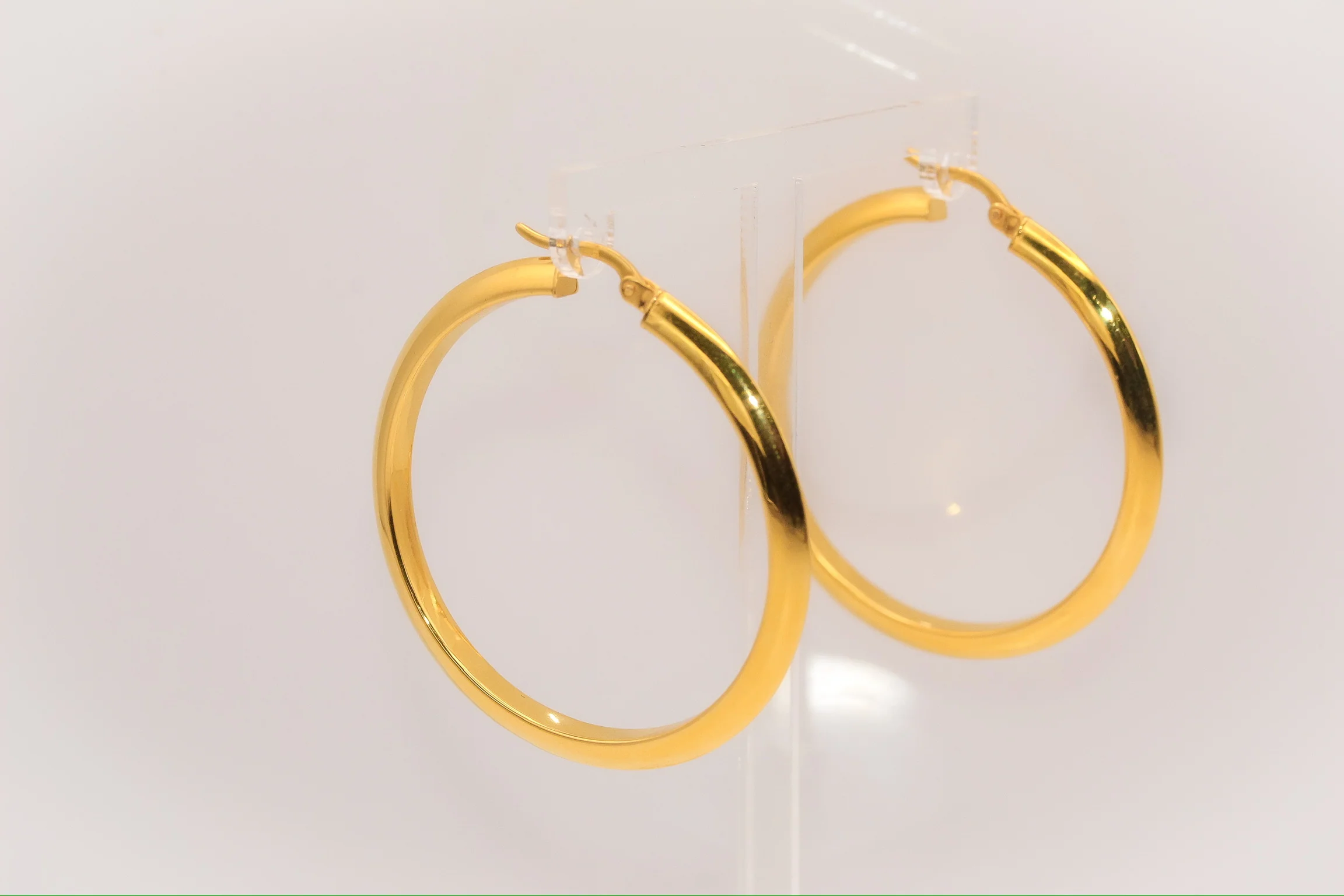 21K Gold Hoop Earrings