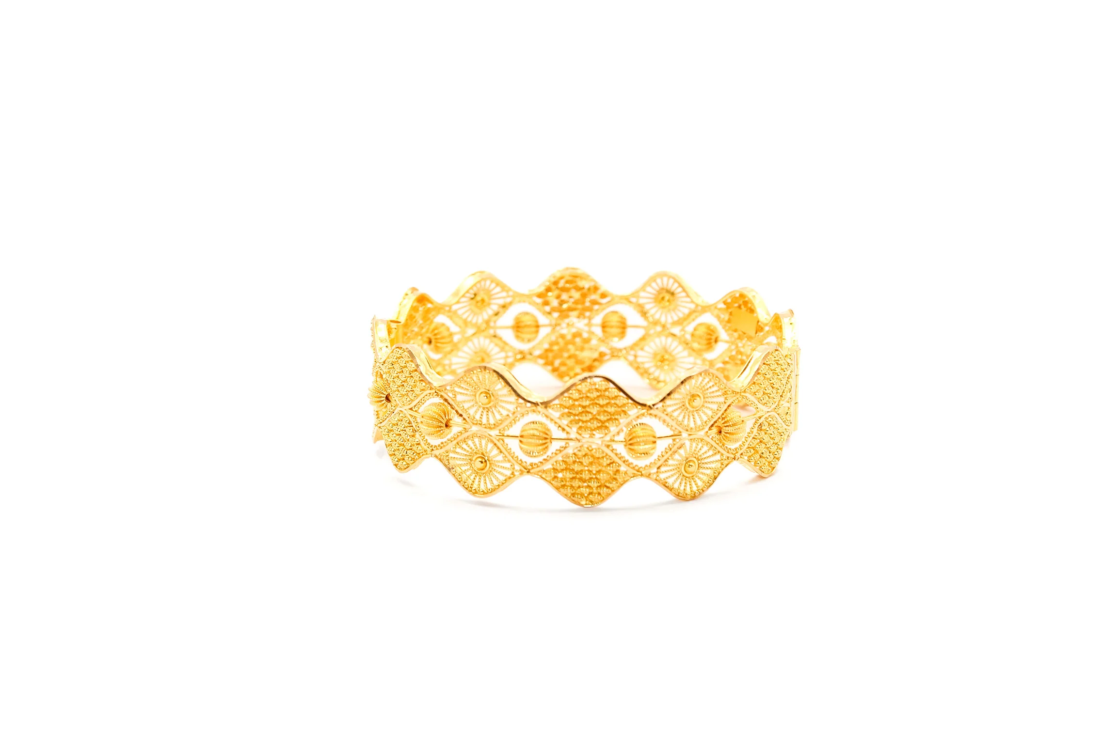 21K Gold Indian Style Bangle Bracelet