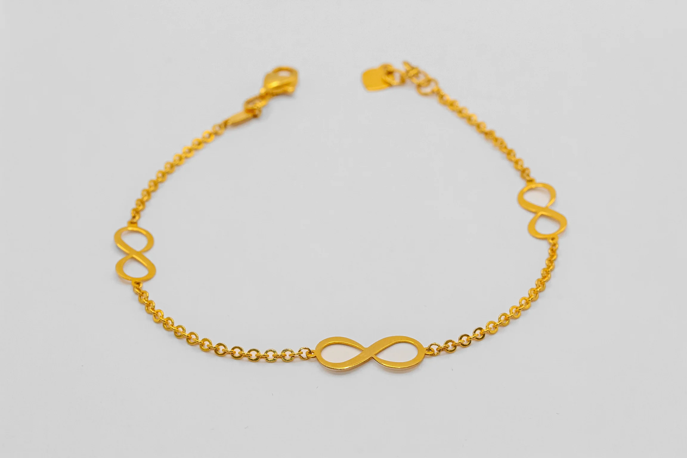 21K Gold Infinity Bracelet
