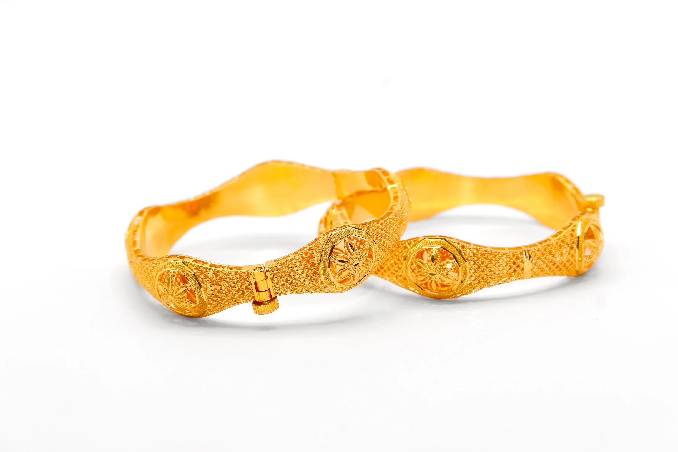 21K Gold Khaliji Bangle Bracelet