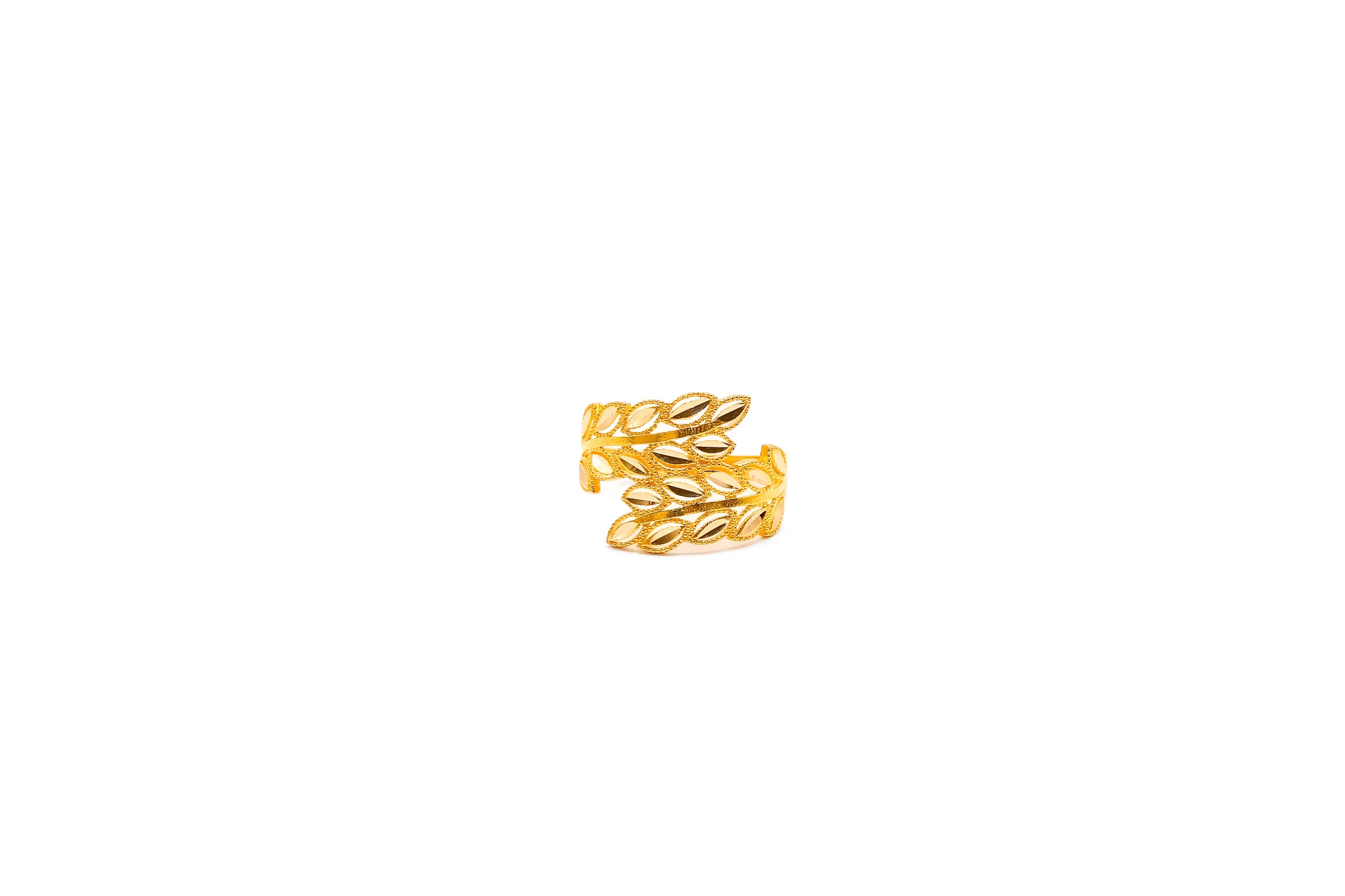 21K Gold Leaf Ring